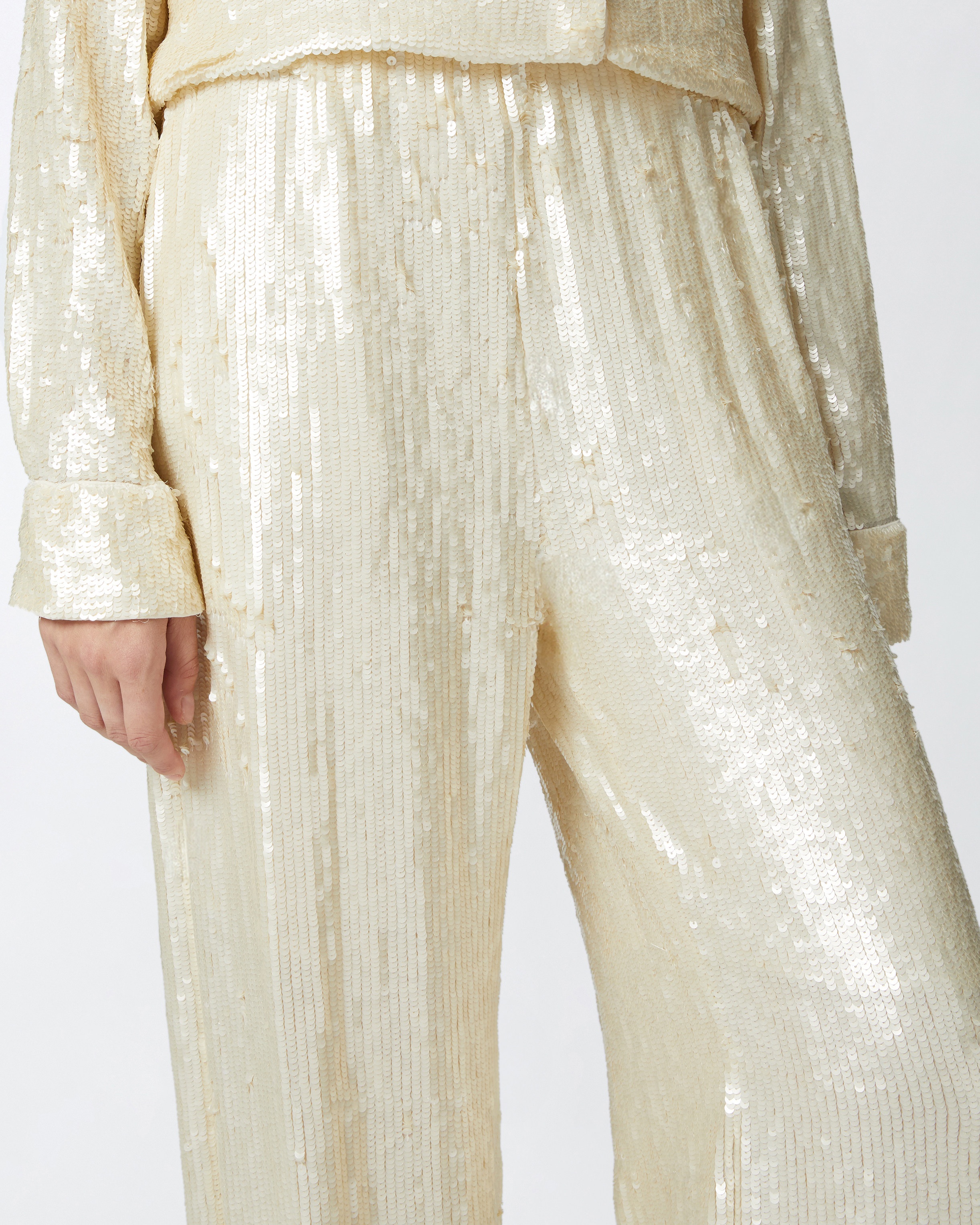 PALAZZO PANTS WITH SEQUINS - 4