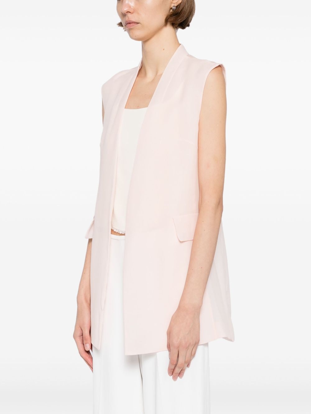 sheer silk gilet - 3