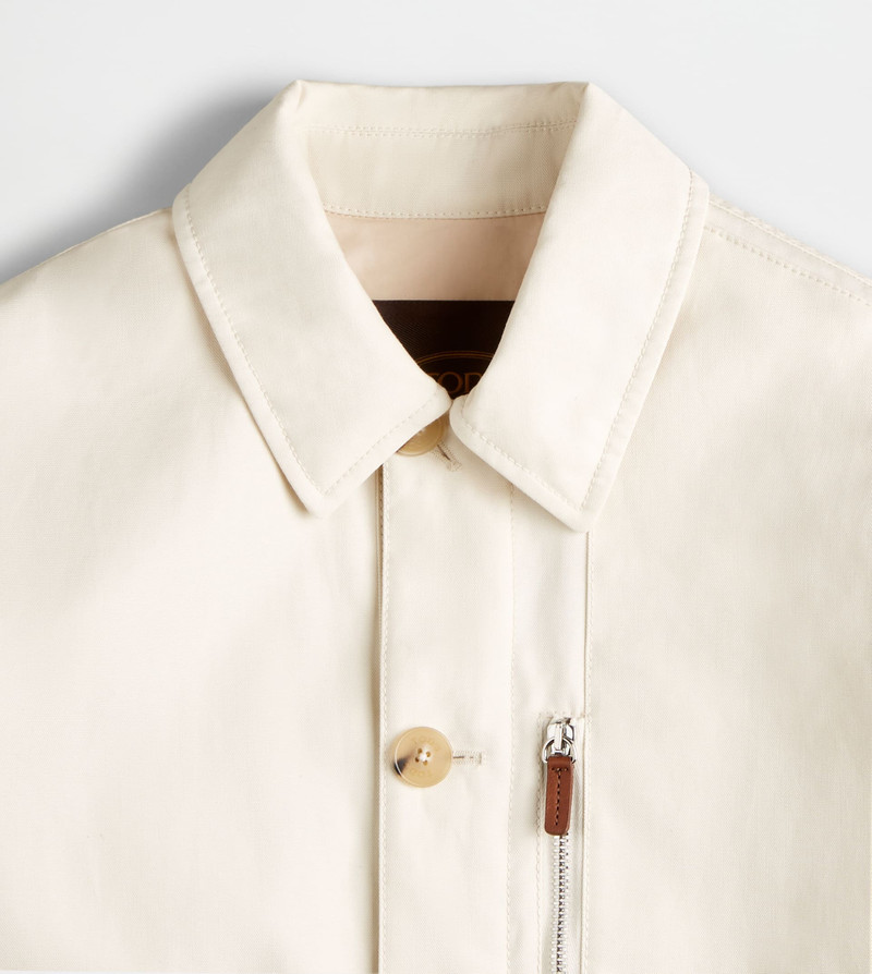 OVER JACKET IN COTTON - WHITE 3