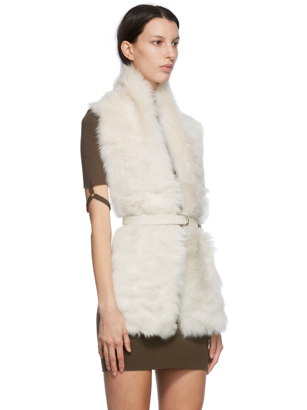Off-White Shearling Scarf - 2