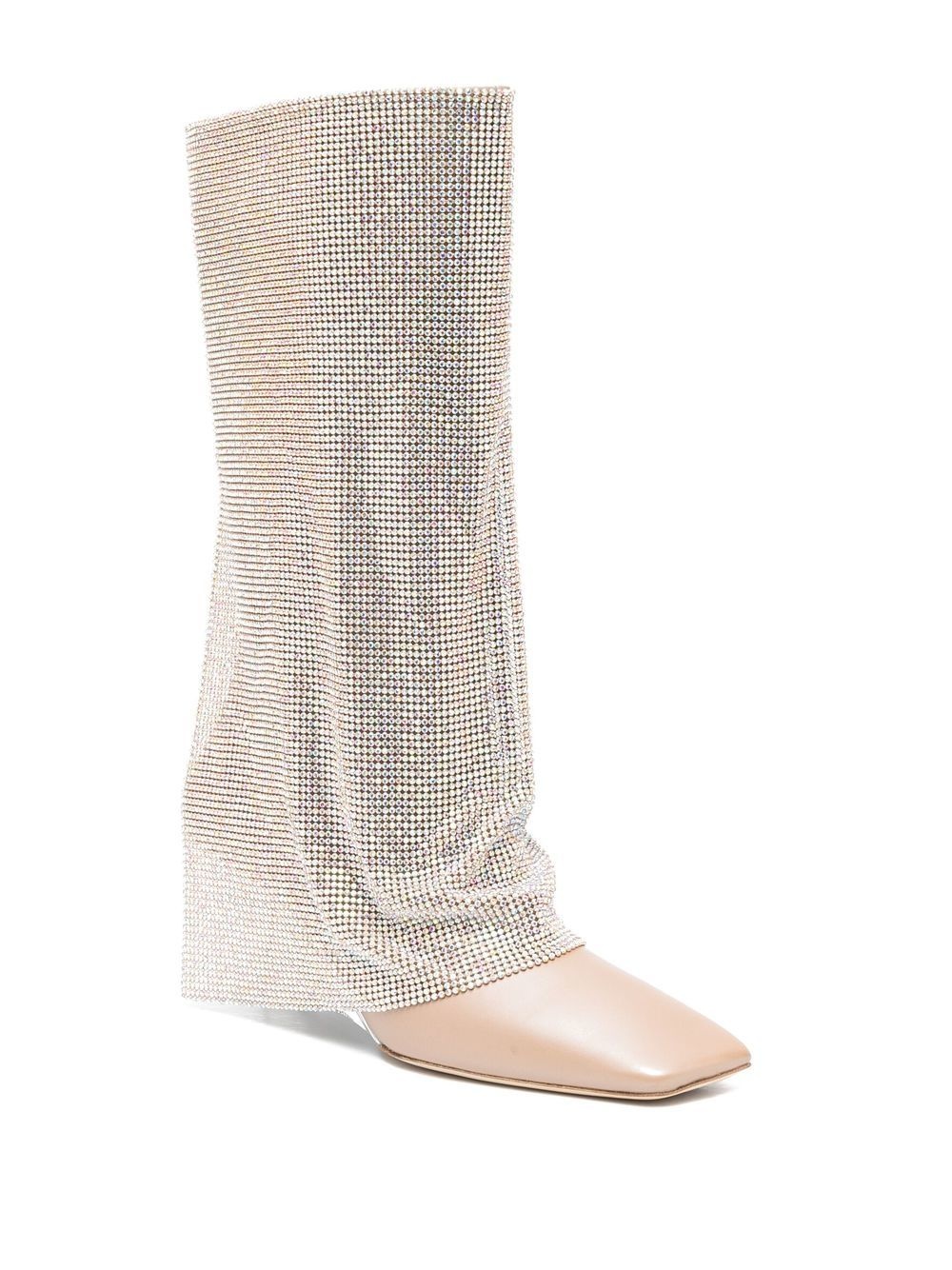 Virginia 95mm crystal-drape boots - 2