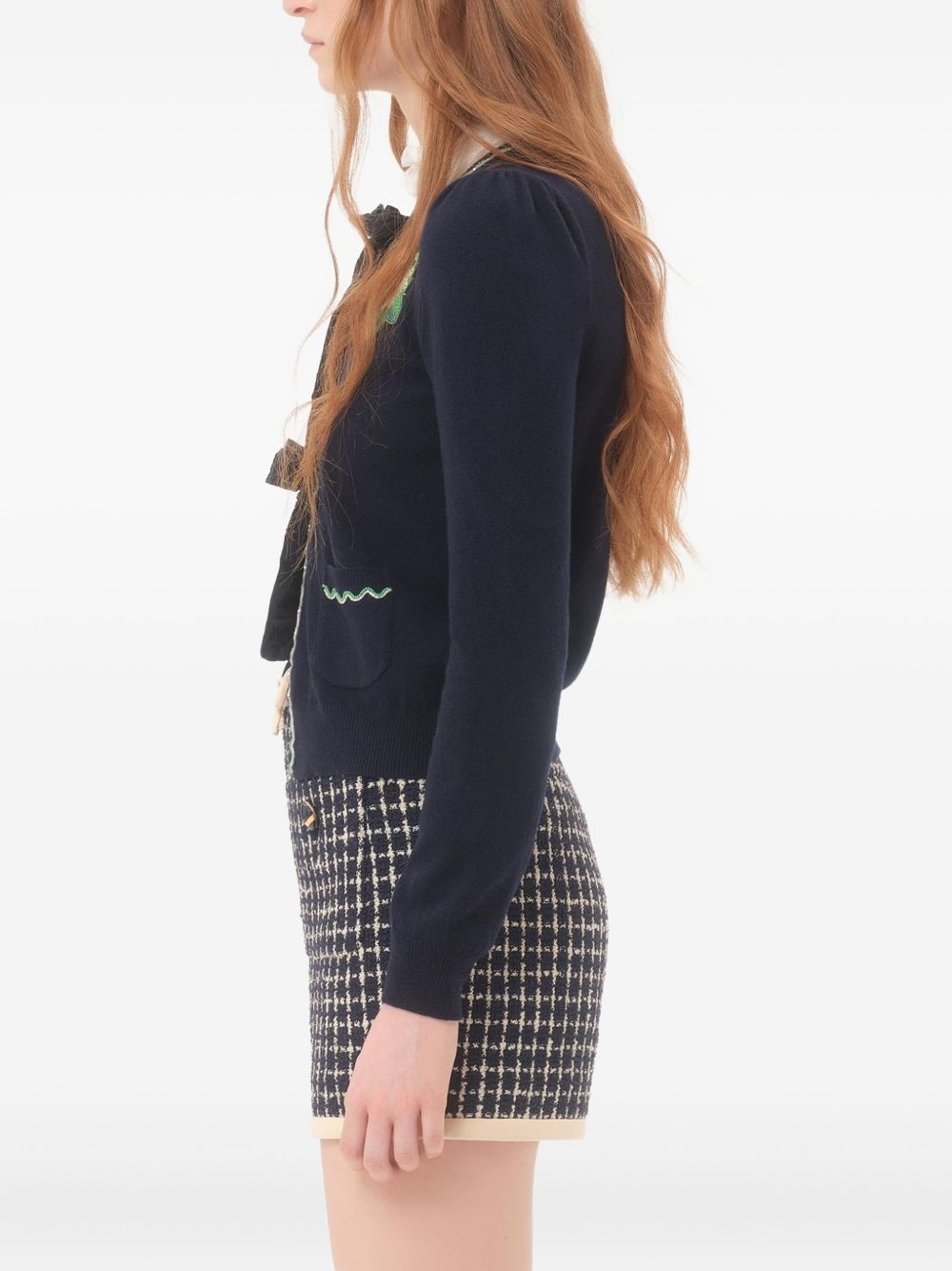 embroidered cardigan - 4