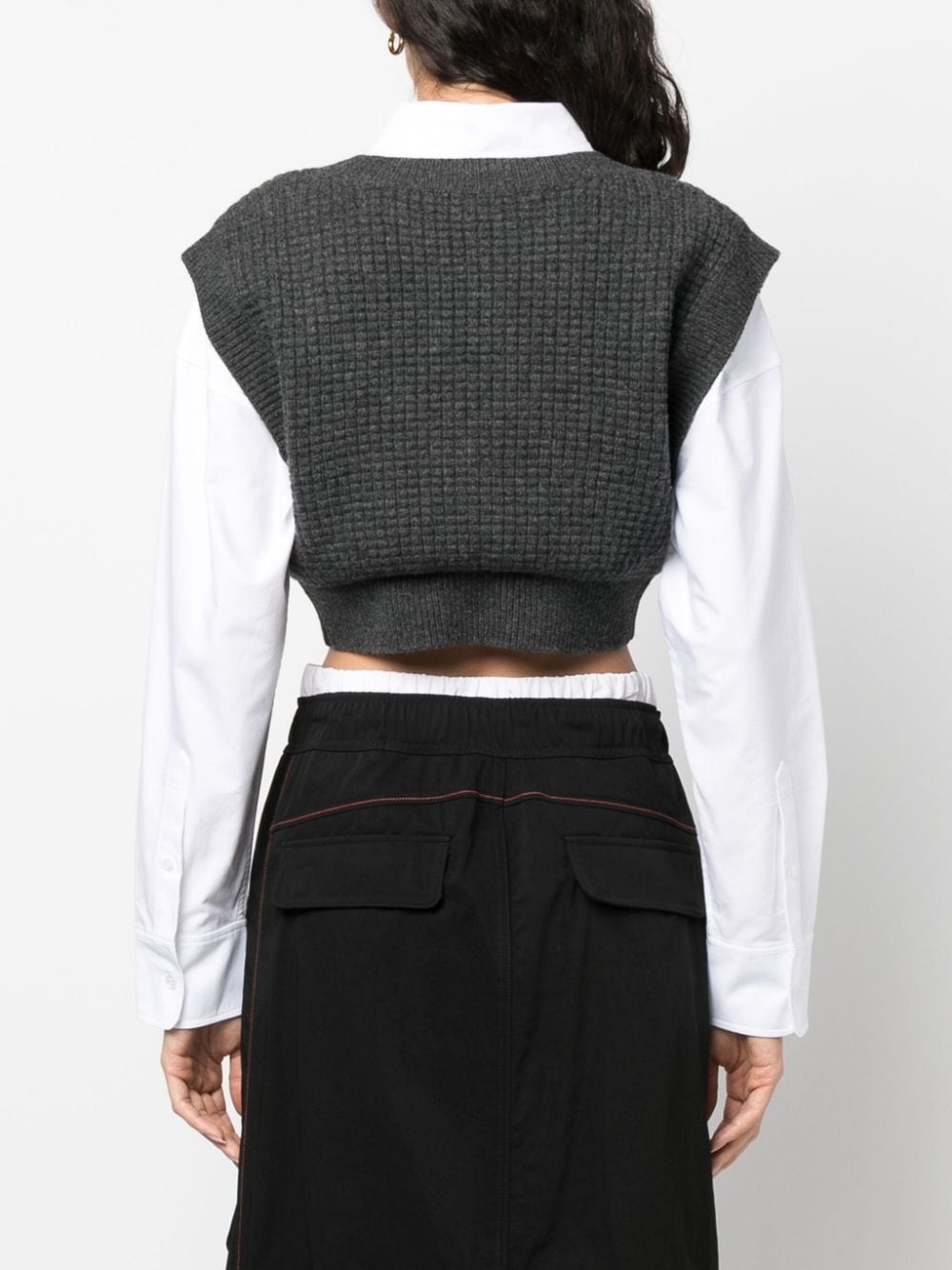 layered knitted vest - 4