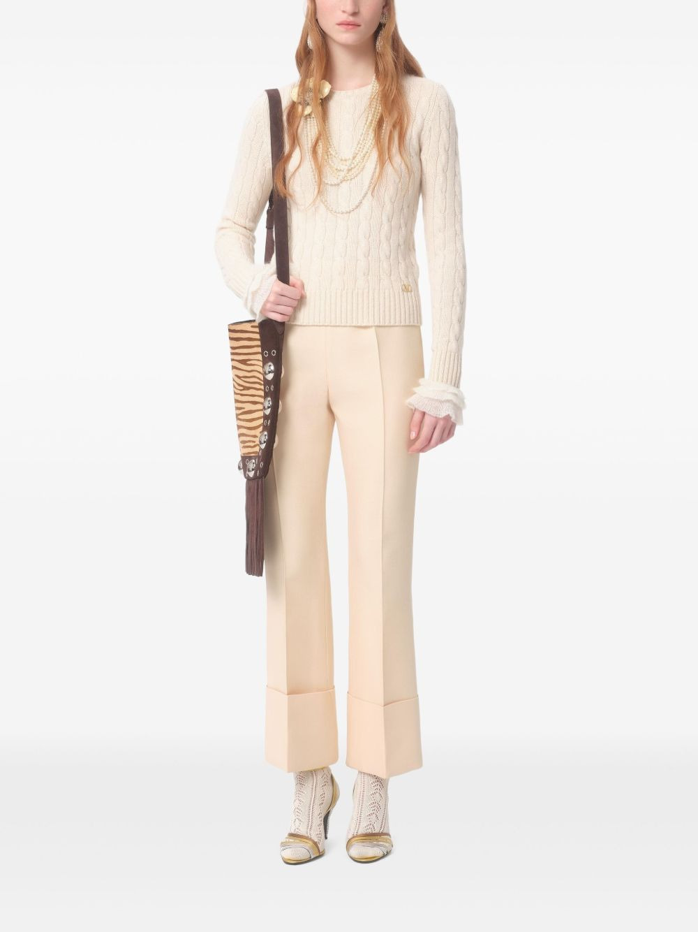 ruffled cuff-detailing jumper - 2
