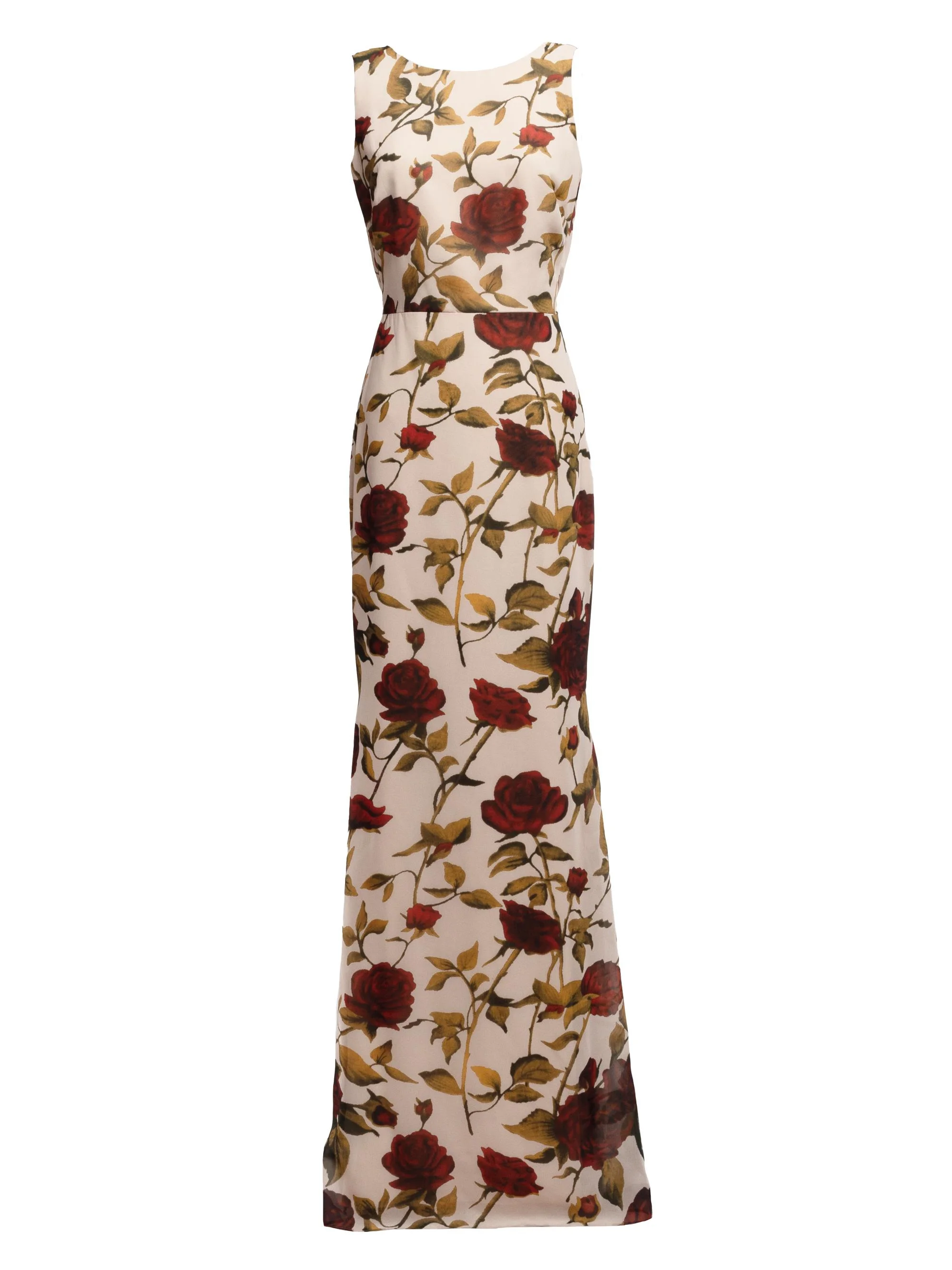 Women's Cherilyn Floral Chiffon Sleeveless Gown - Cream Multi - 1