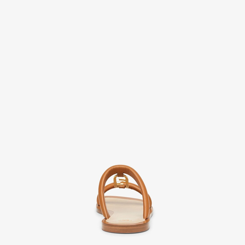 FENDI Brown leather slides outlook
