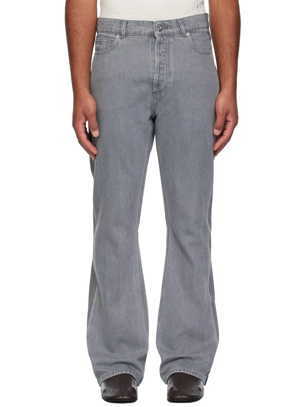 Gray Bootcut Jeans - 1