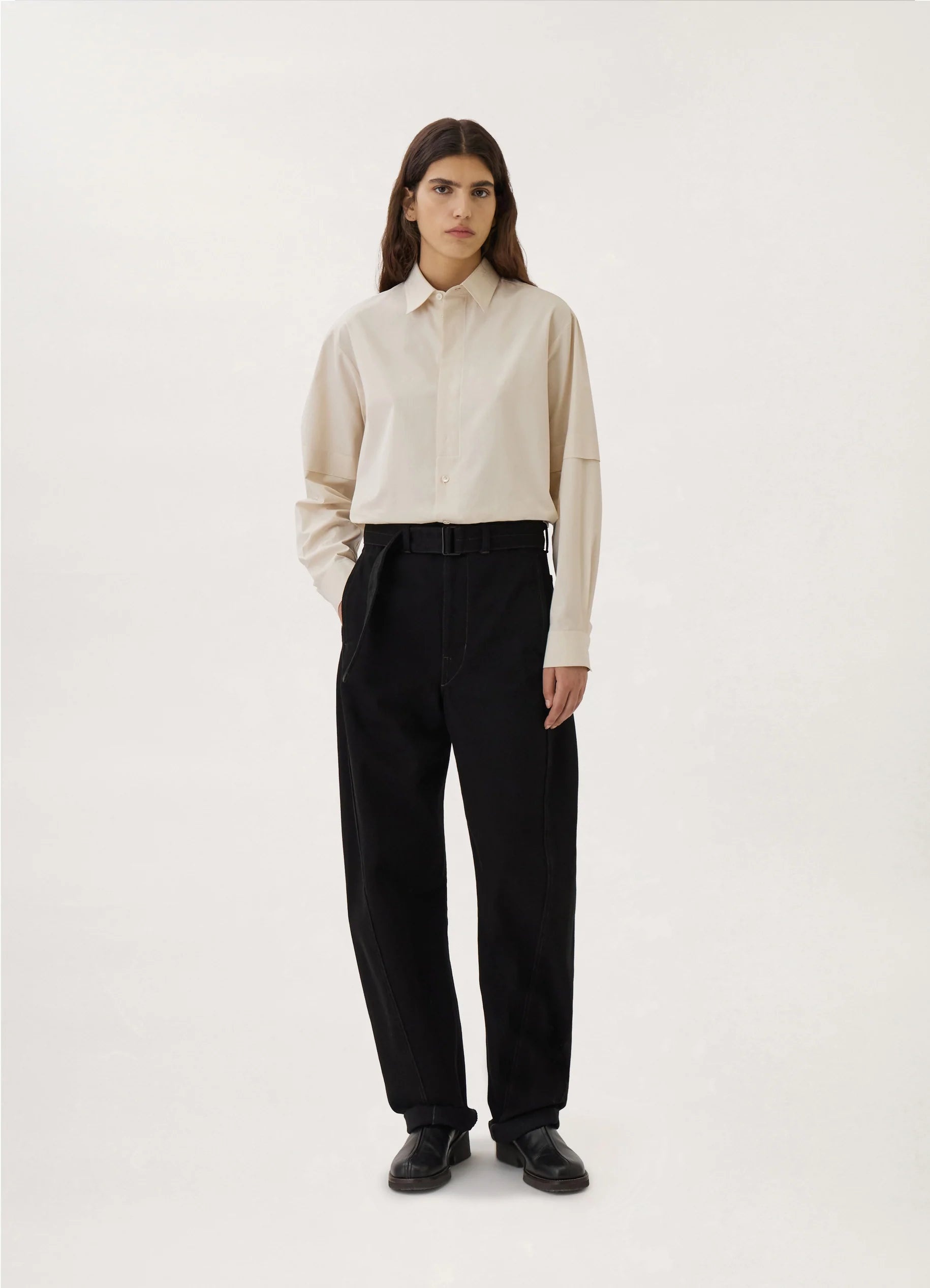 TWISTED BELTED PANTS
BLACK DENIM - 4