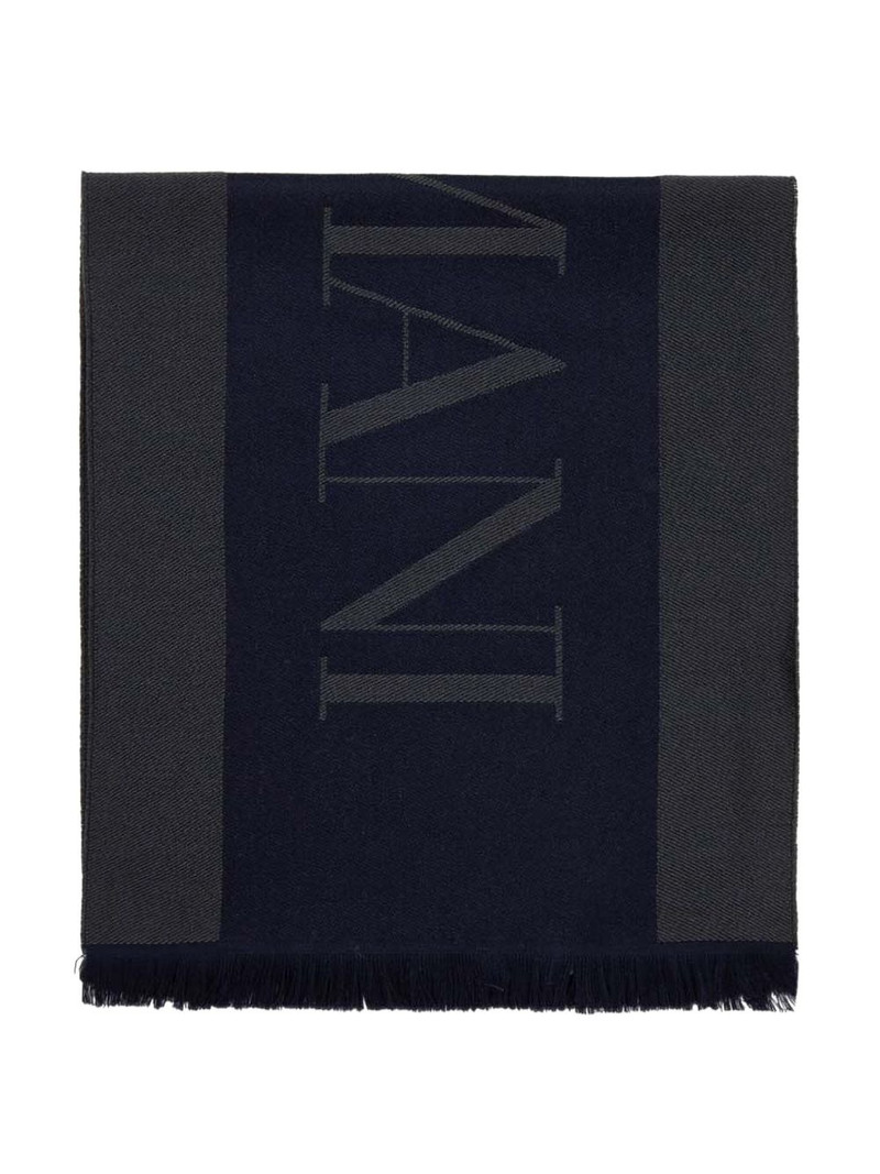 EMPORIO ARMANI logo-jacquard scarf outlook