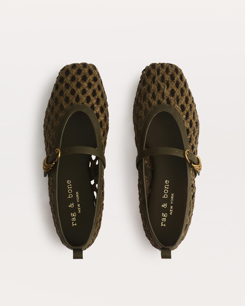 Spire Woven Faux Leather Mary Jane Shoes 4