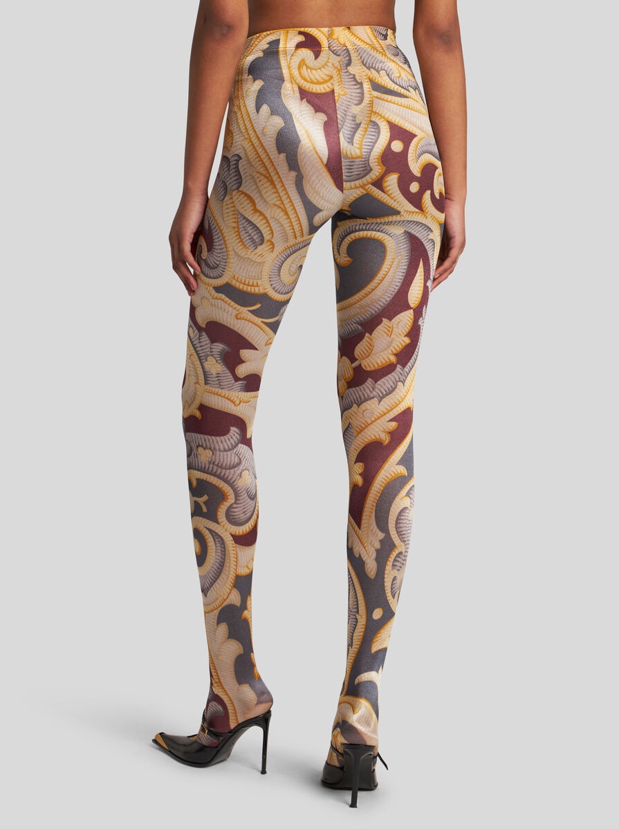 BAROQUE PAISLEY TIGHTS - 4