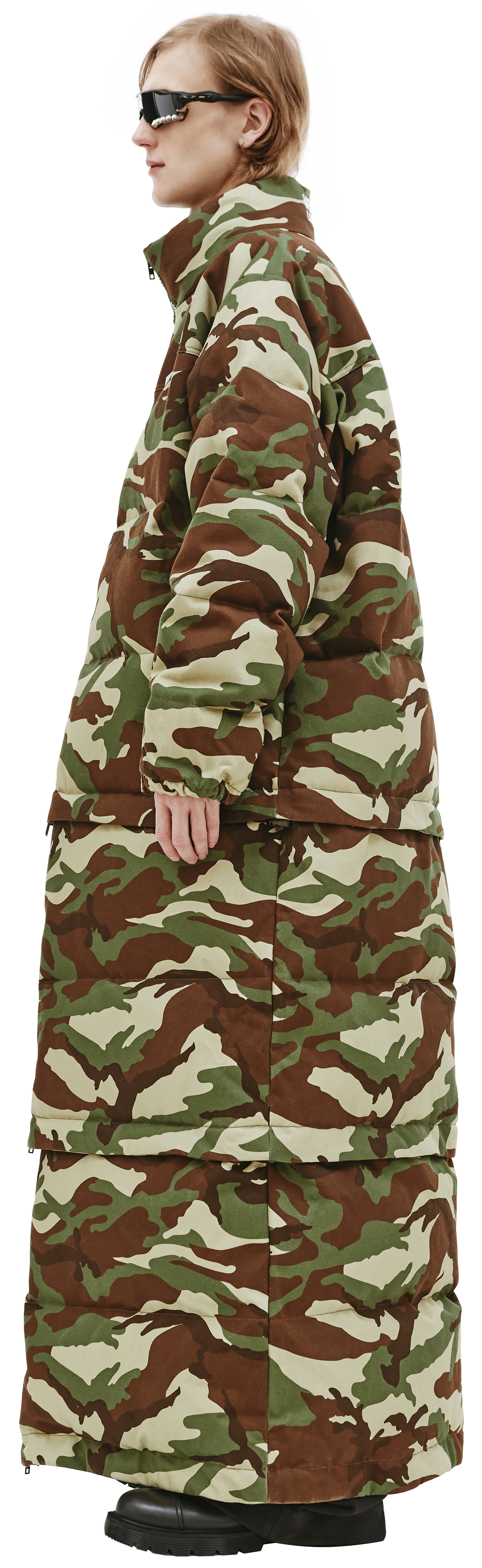 CAMOUFLAGE MAXI PADDED COAT - 2