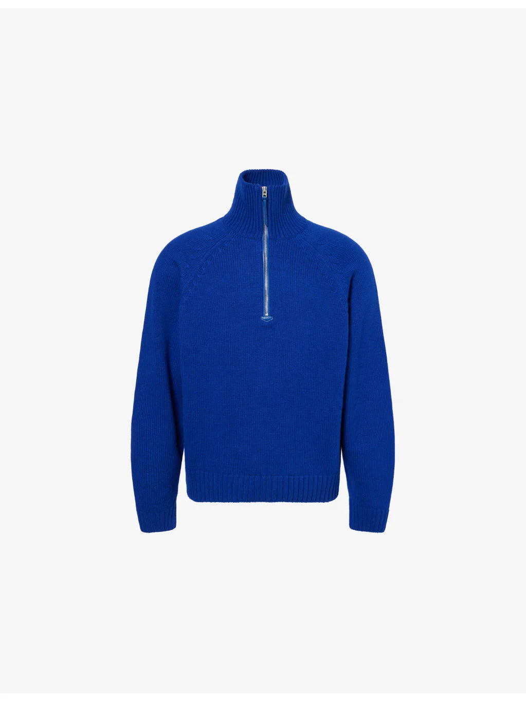 High-Neck Half-Zip Wool and Cashmere-Blend Jumper - 1