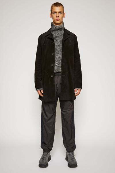 Acne Studios Suede shirt jacket black outlook