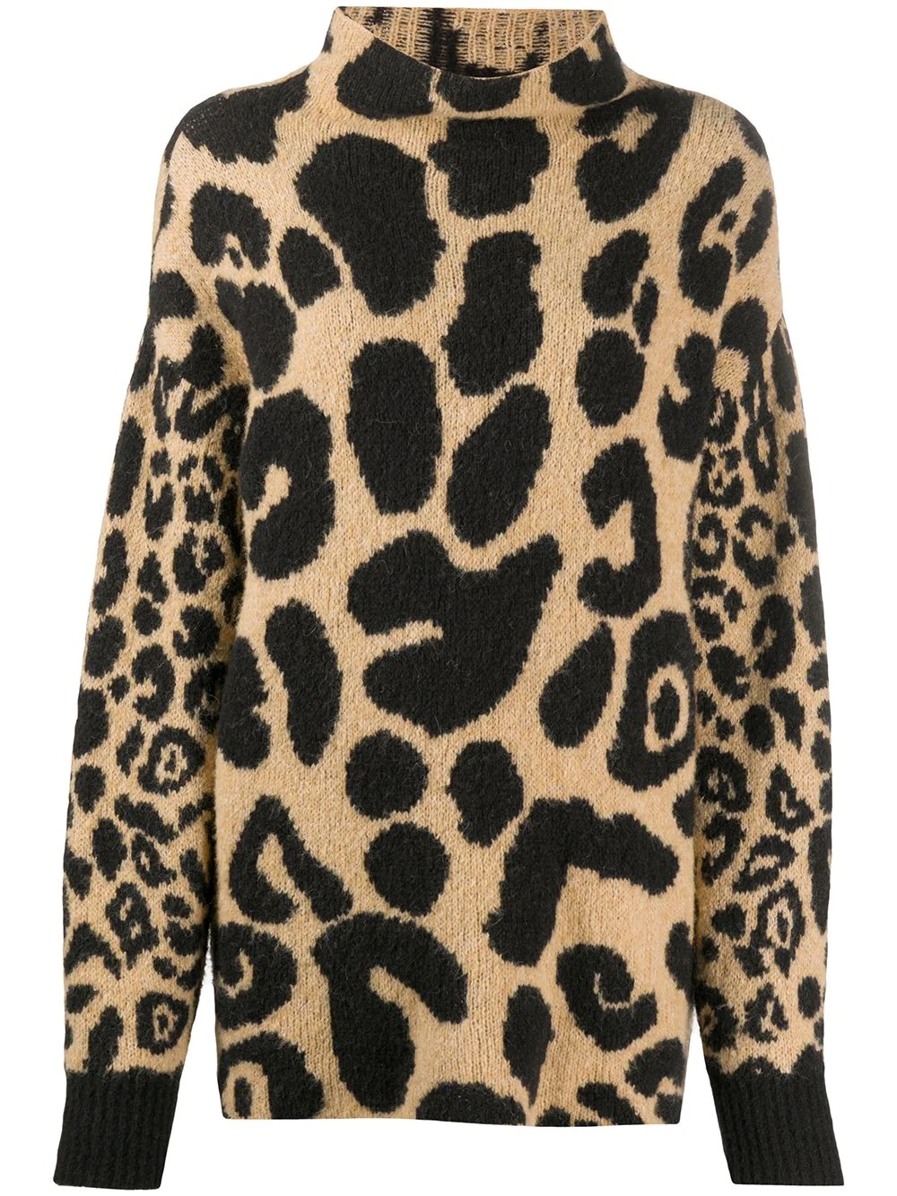 leopard-print jumper - 1