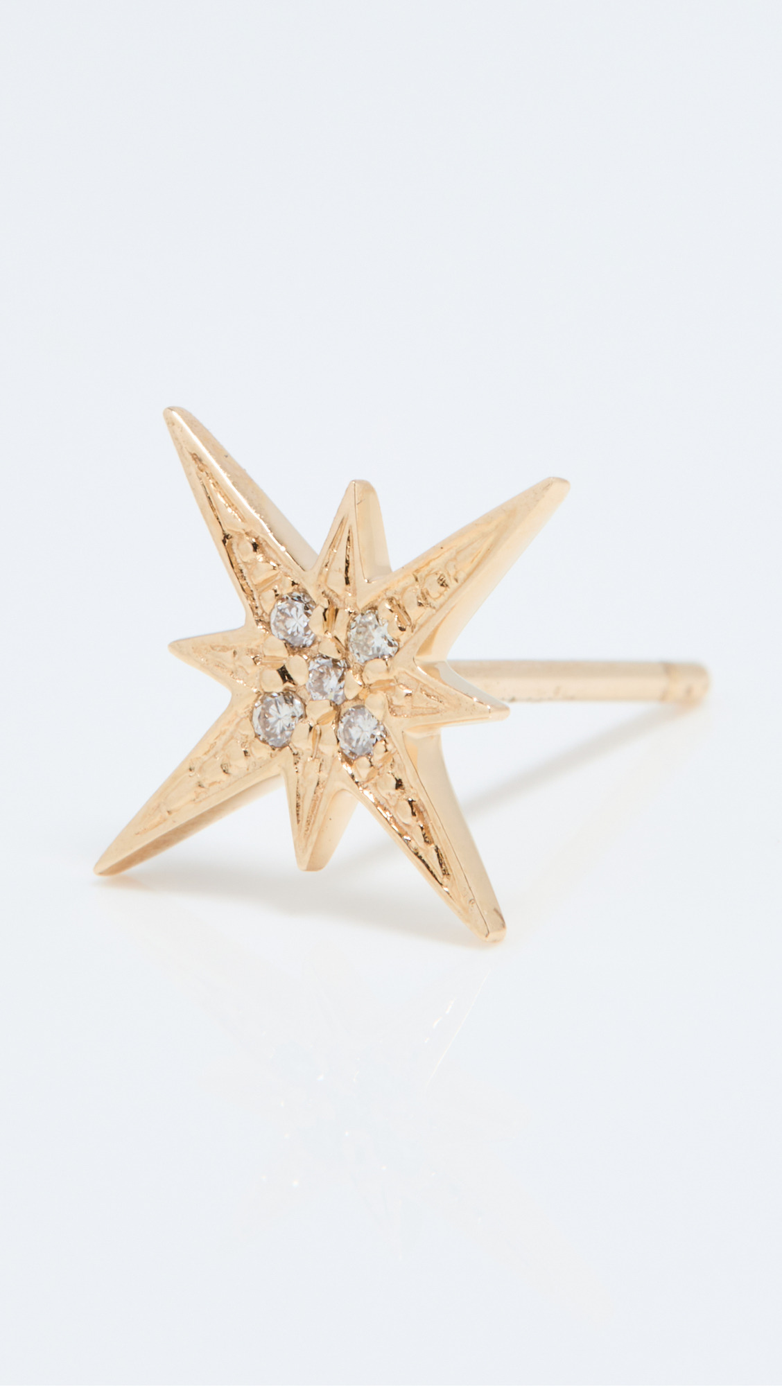 14k Small Starburst Stud - 3