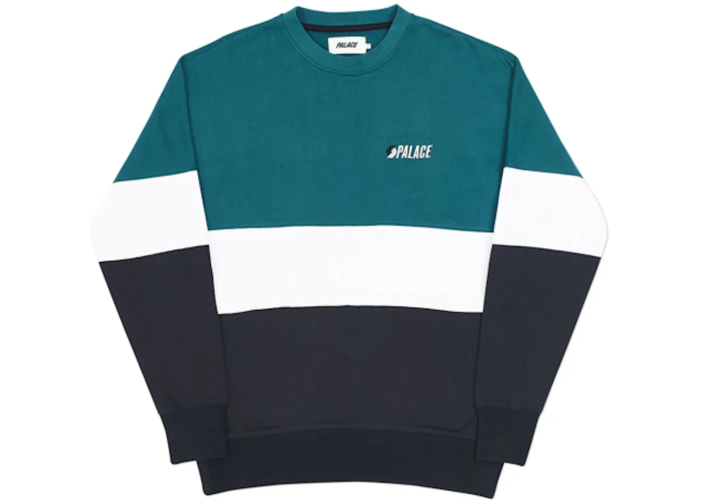 Palace Blazed Drop Shoulder Crew Green/White - 1