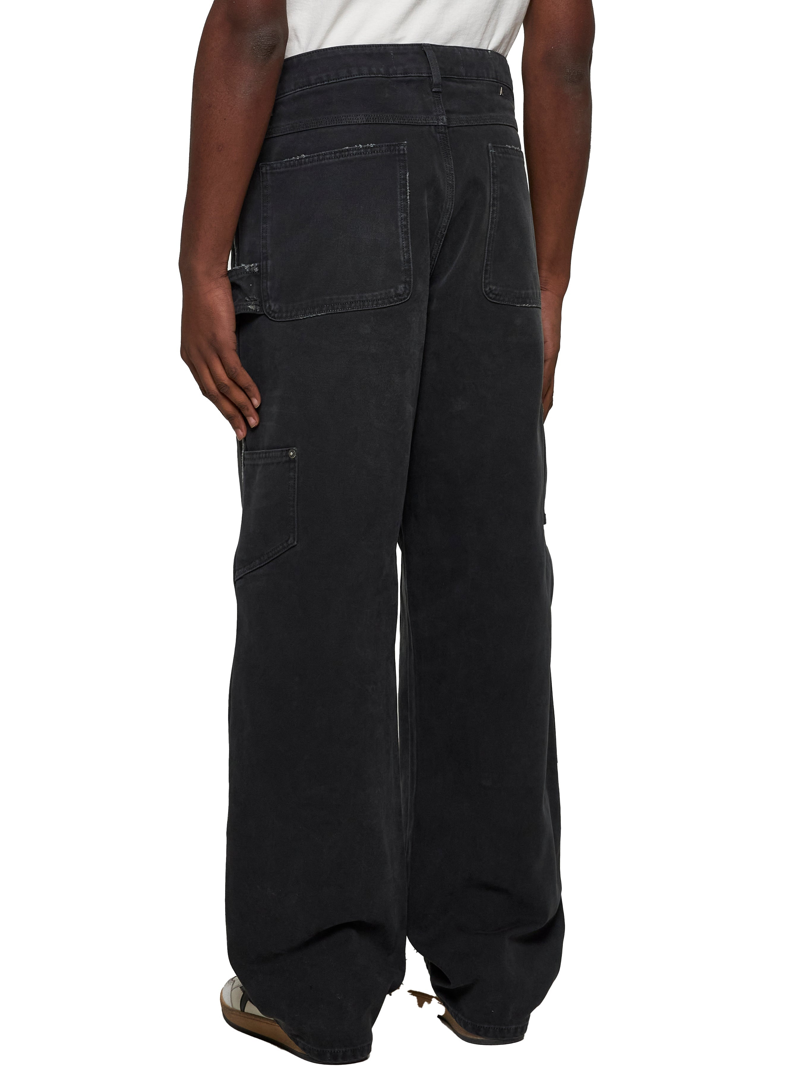 Golden Goose Men Black Denim Jeans With Patches - 4