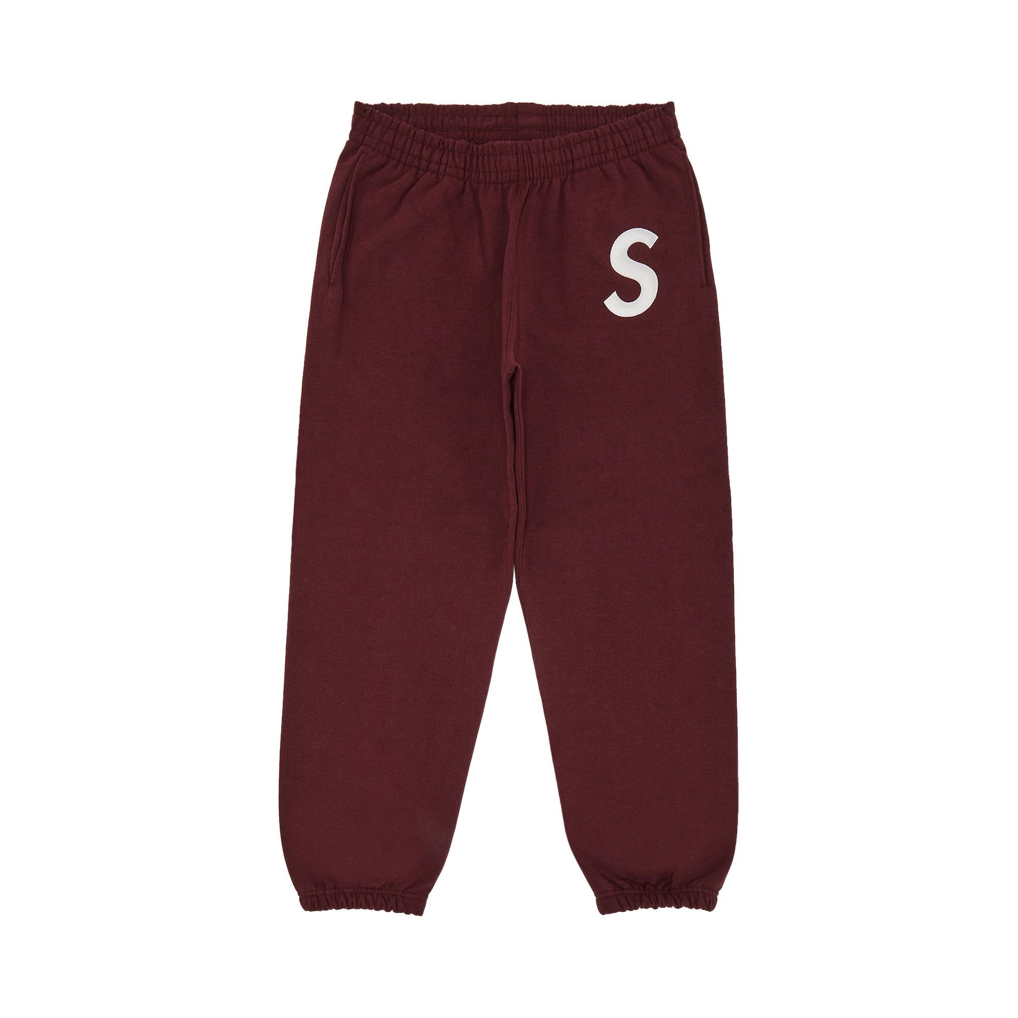 Supreme S Logo Sweatpant 'Maroon' - 1