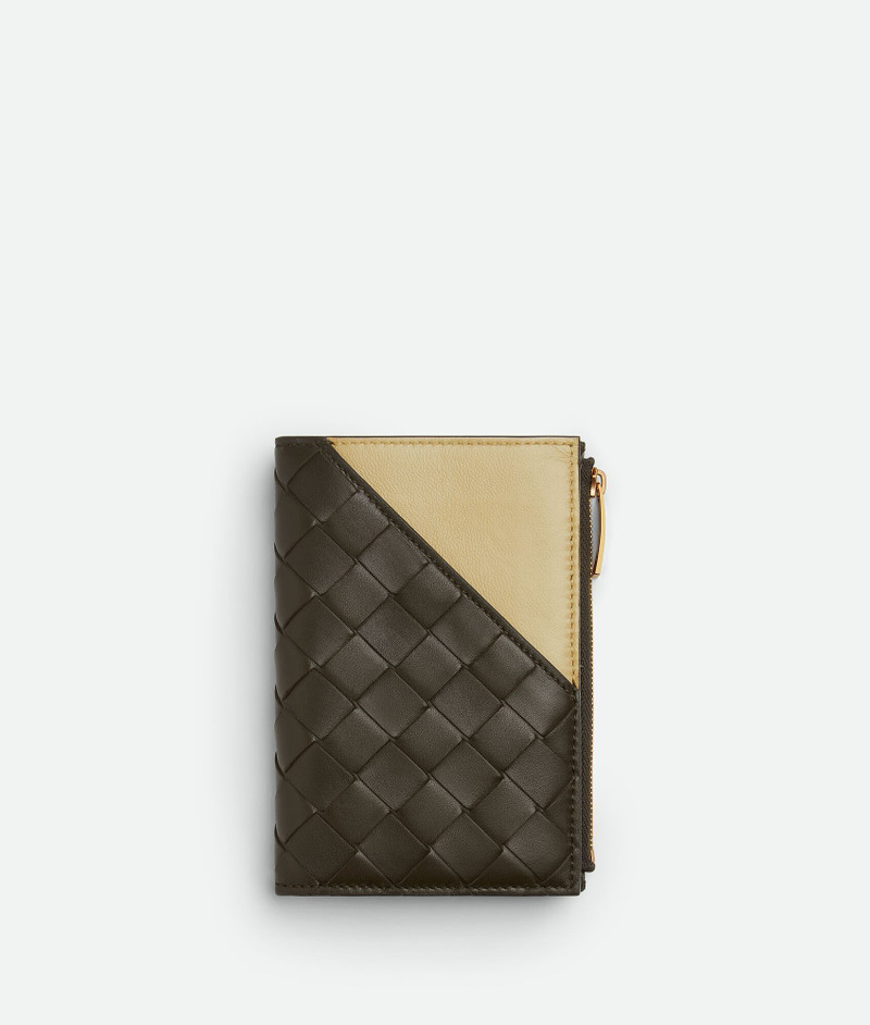 Intrecciato Diagonal Medium Bi-Fold Wallet 1