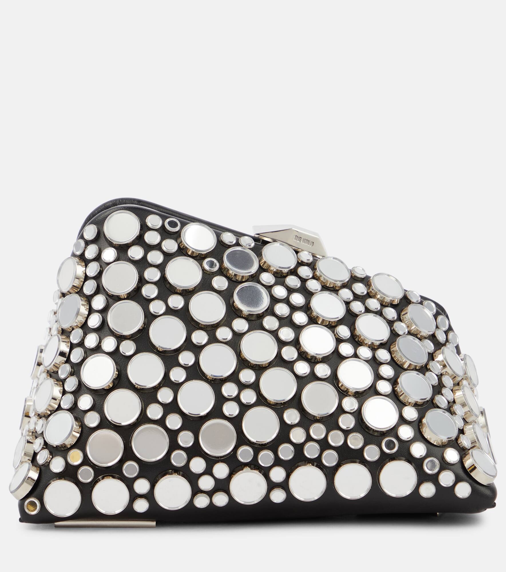 Midnight Mini studded leather clutch - 1