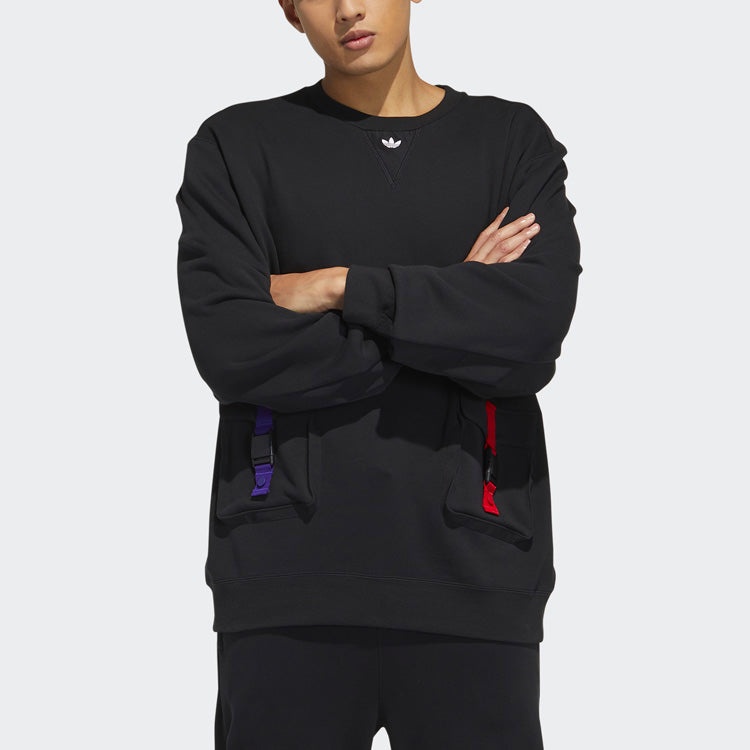 adidas originals Series Cny Crew Casual Sports Round Neck Pullover Black GN5450 - 2