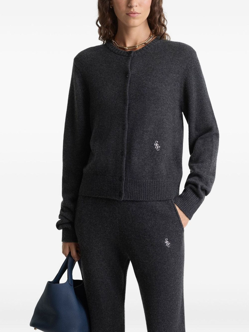 Sporty & Rich button logo cardigan outlook