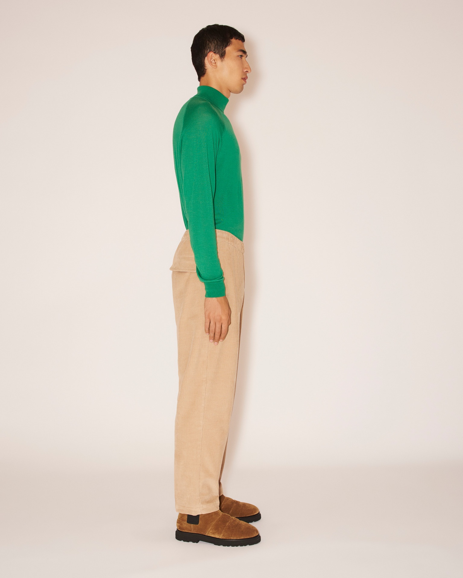 GABE - Corduroy pants - Cement gray - 4