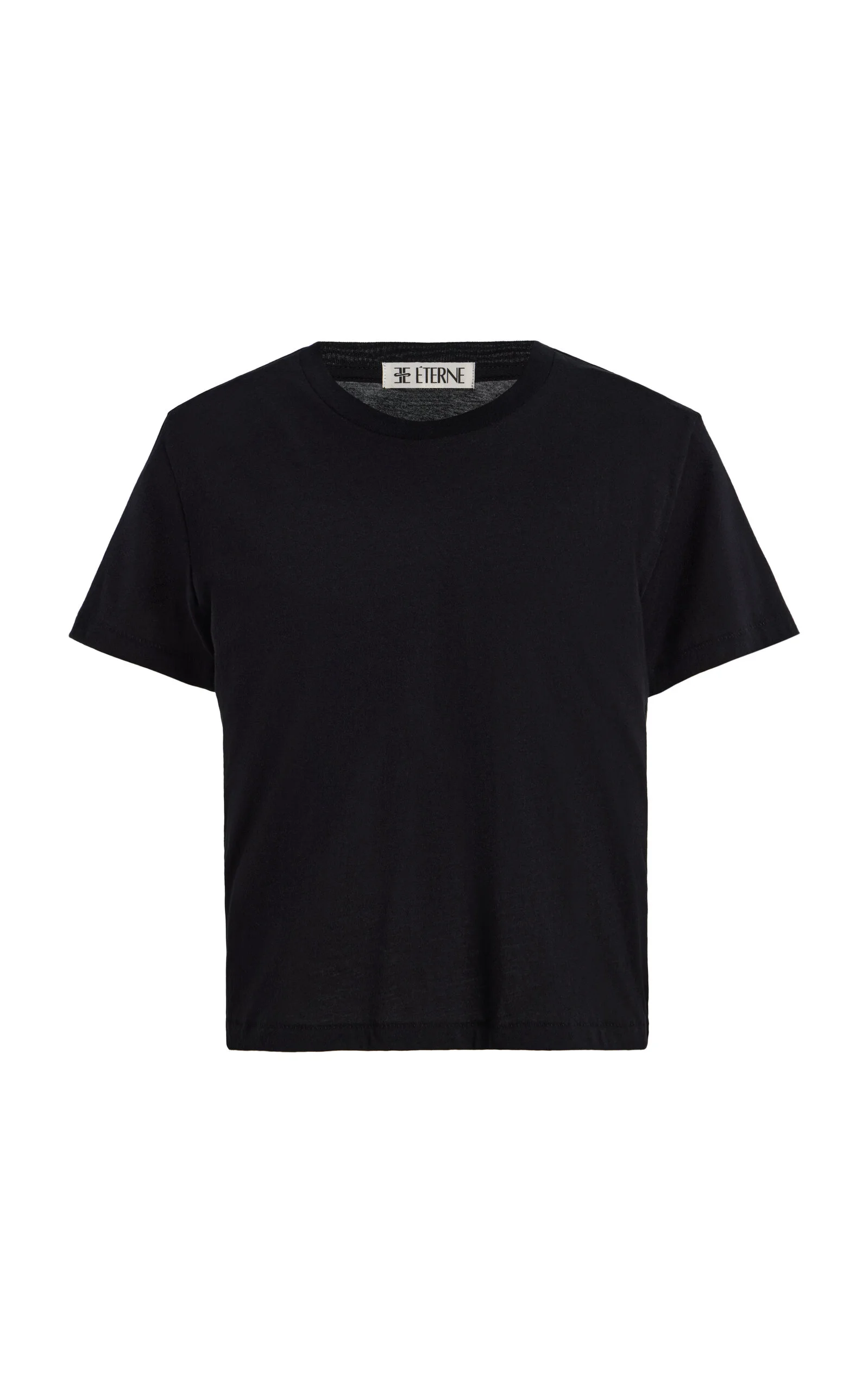 Boxy Cotton-Modal T-Shirt black - 1