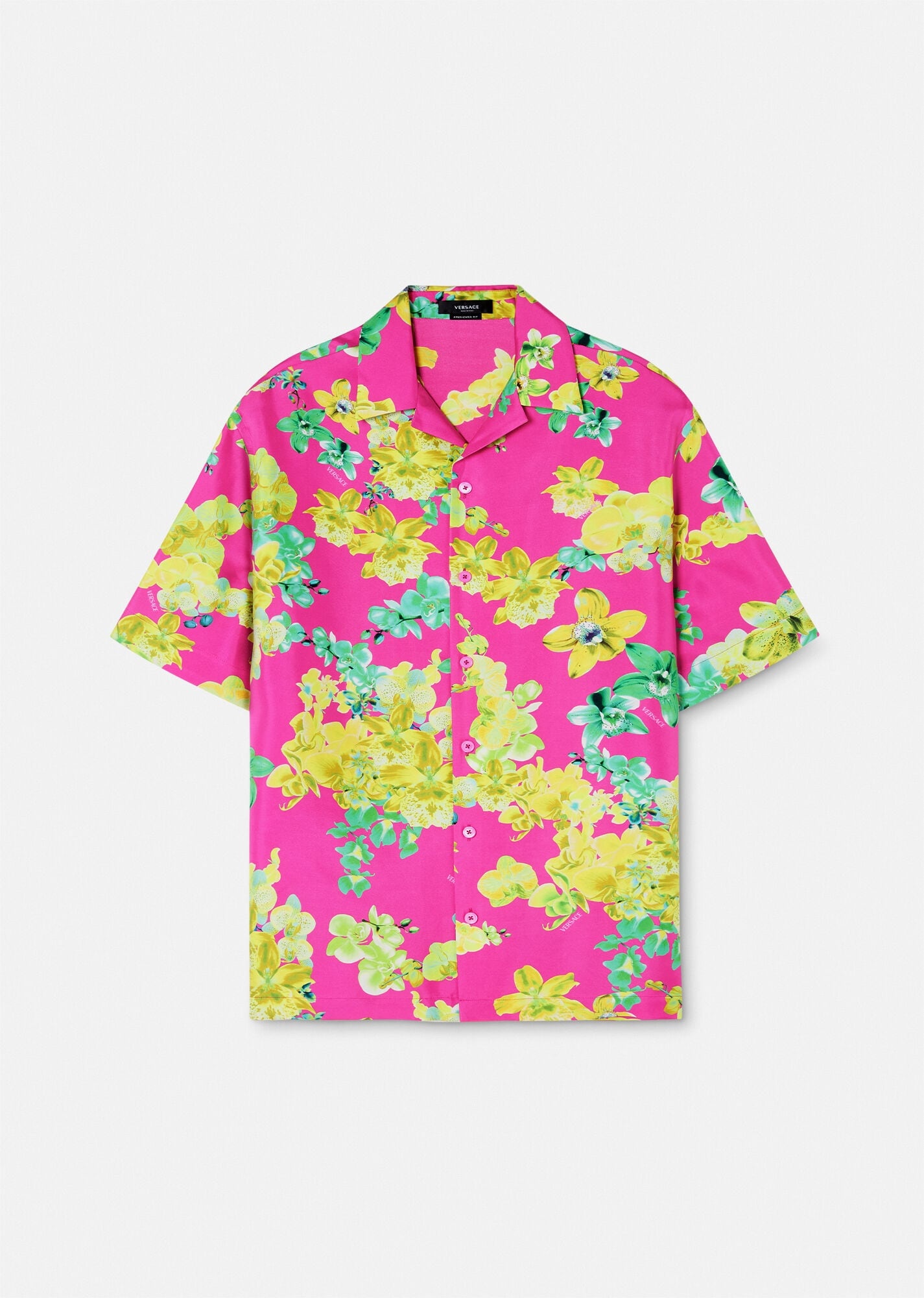Versace Orchid Silk Shirt - 1