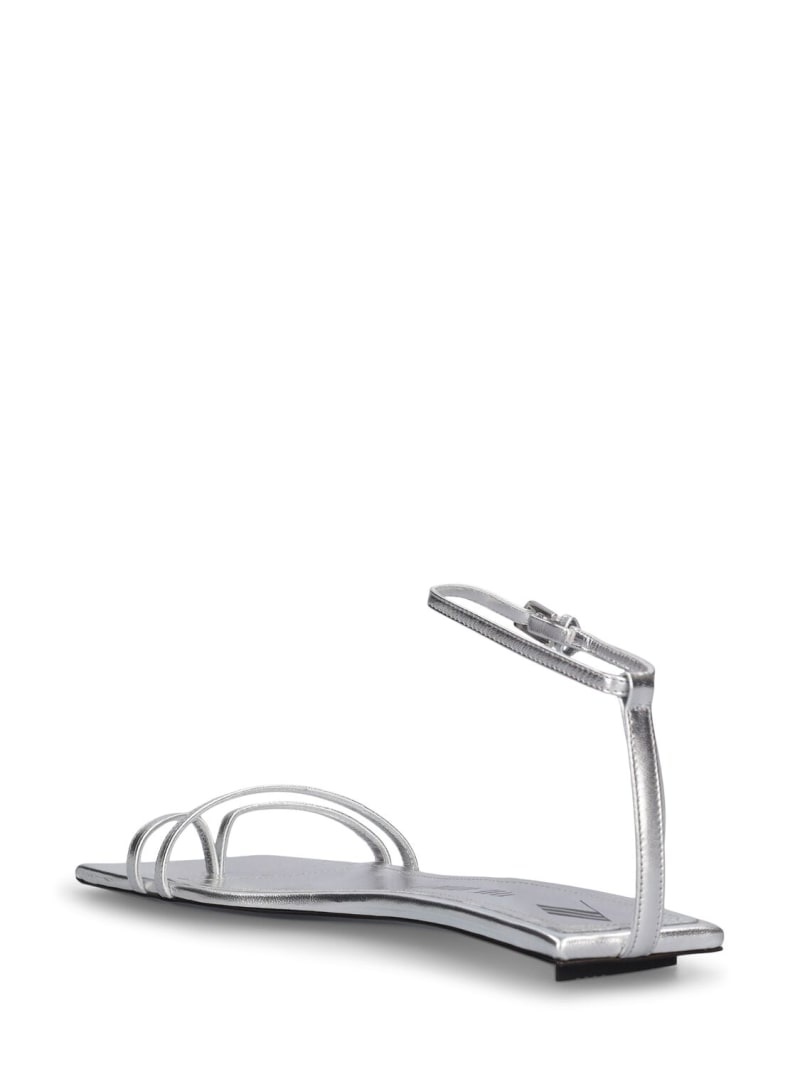 5mm Isla metallic leather flat shoes - 4