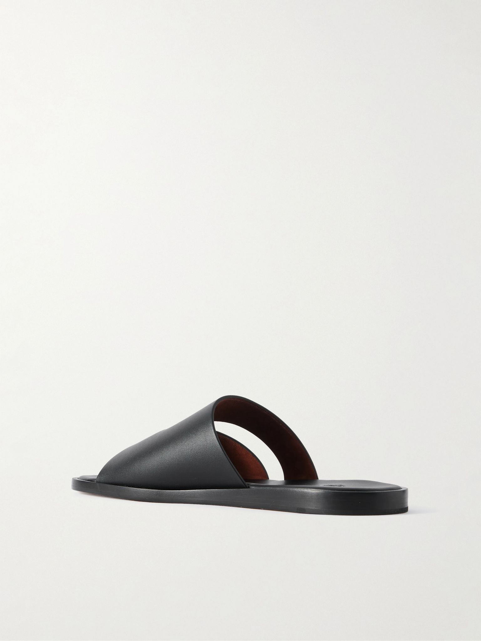 Pilat Plain Walk Cutout Leather Sandals Black - 3