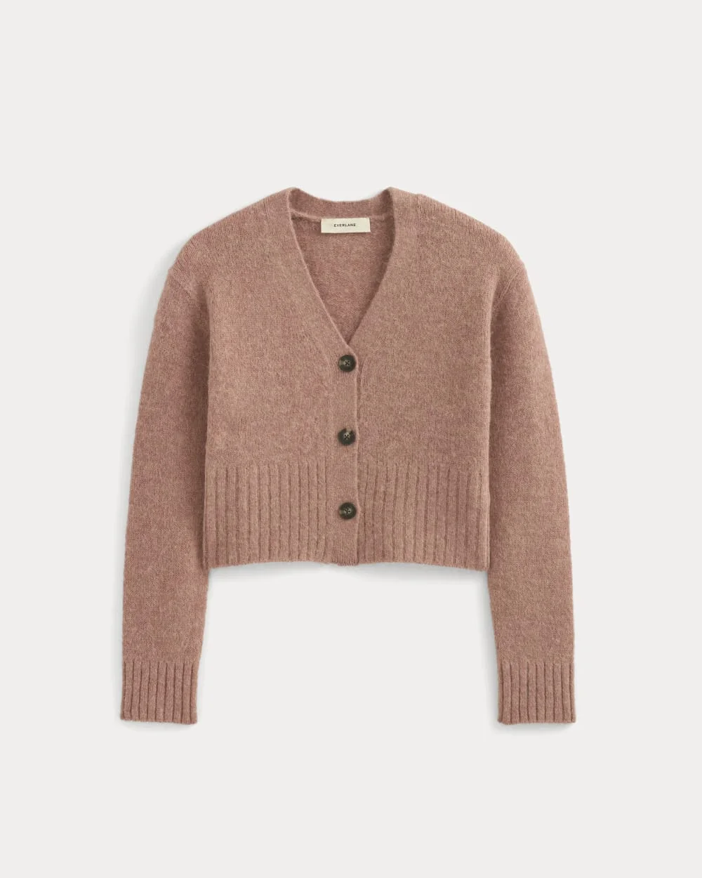 HIGH V CROPPED CARDIGAN IN ALPACA - 1