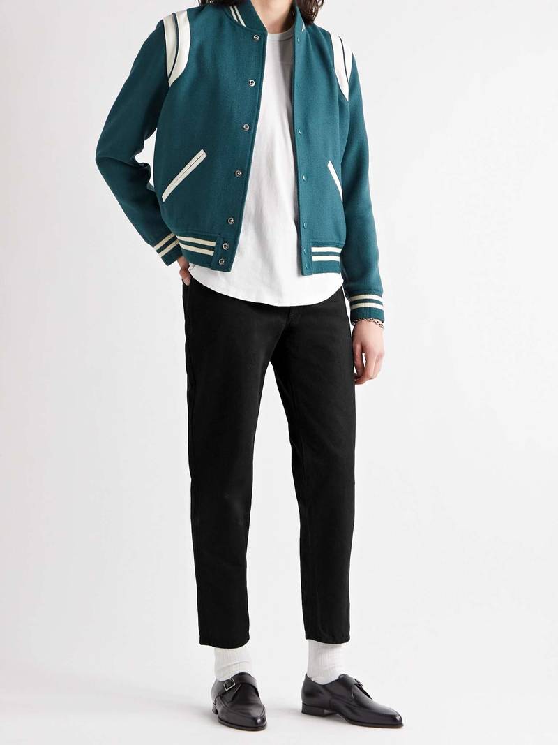 SAINT LAURENT Tapered Cropped Denim Jeans outlook