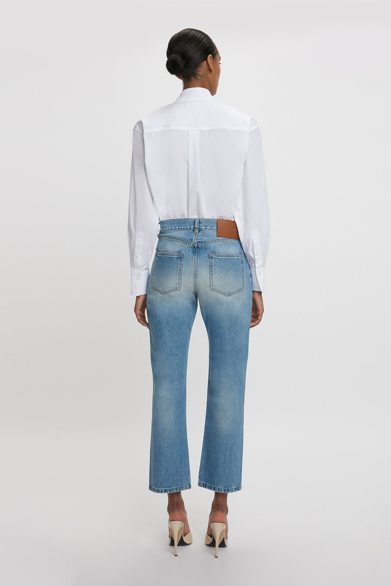 Victoria Mid-Rise Jean In Light Blue 4