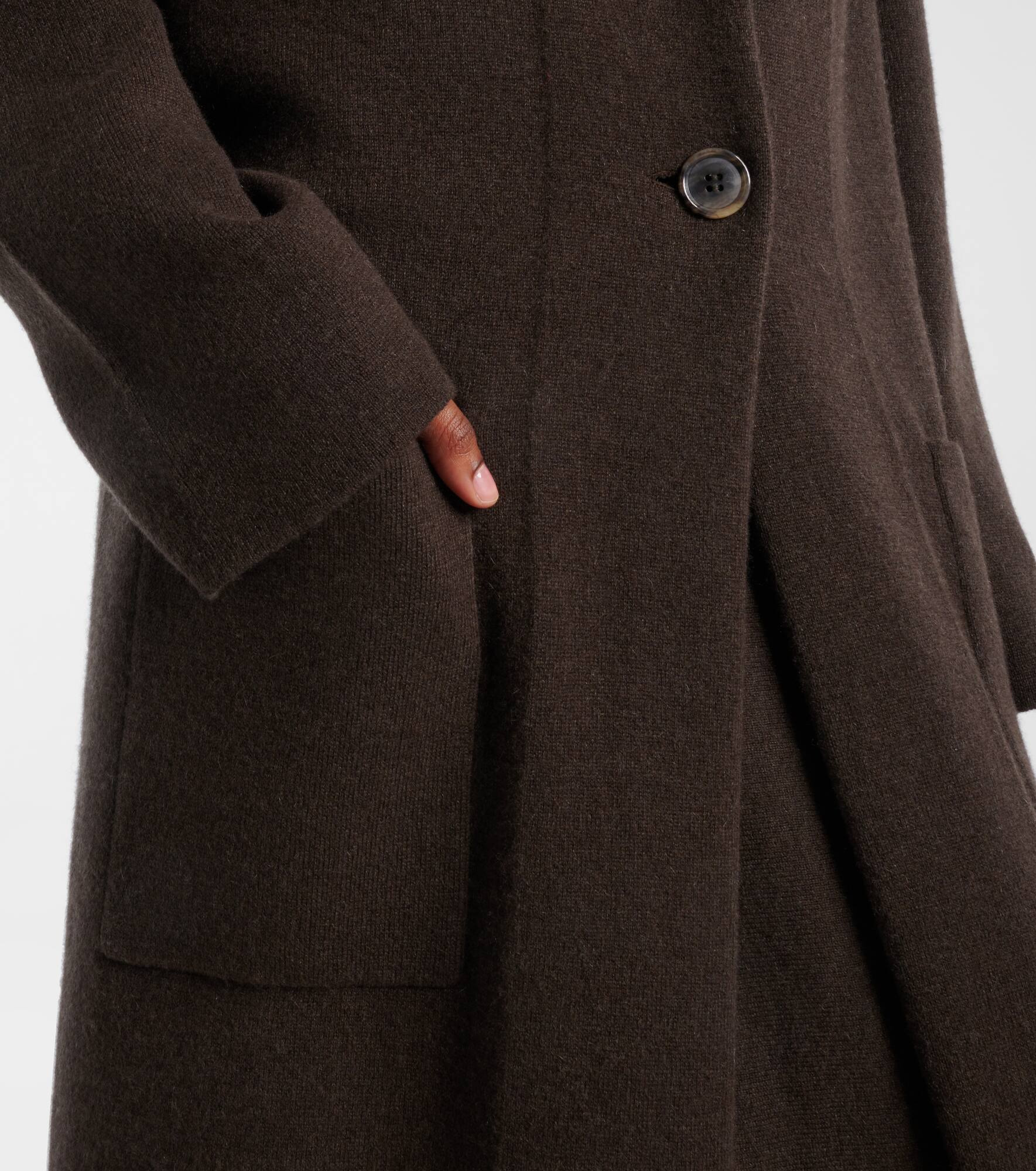 Amie single-breasted cashmere coat - 5