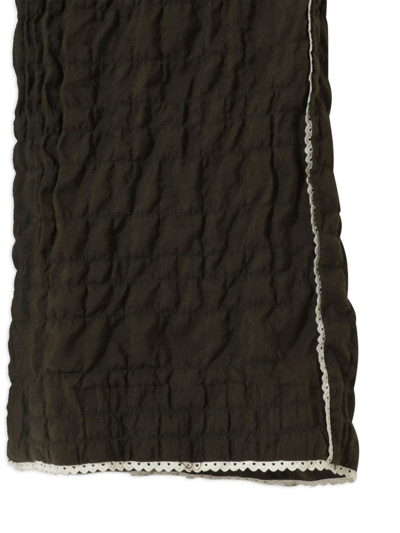 quilted lace-trimmed trousers 6