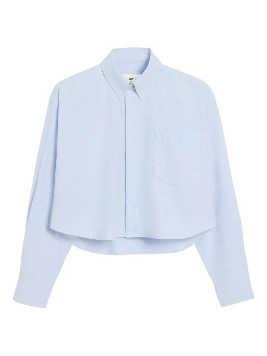 AMI Paris Cotton Cropped Shirt - 1