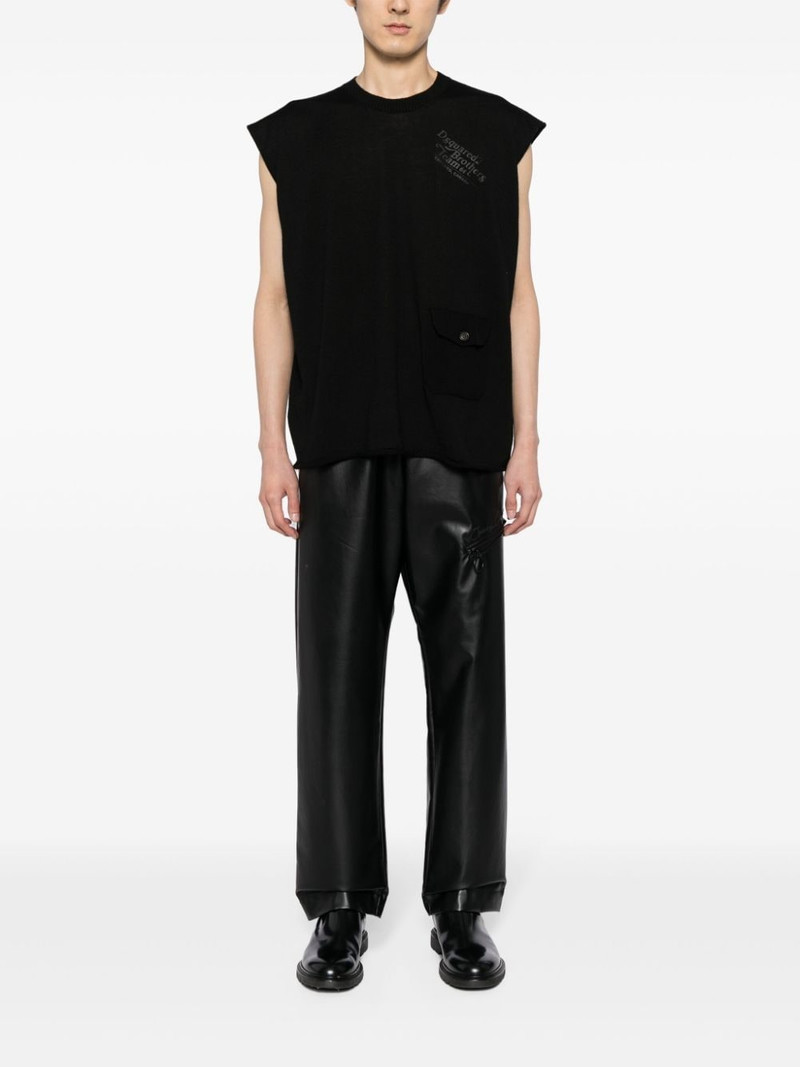 DSQUARED2 logo-print fine-knit vest outlook