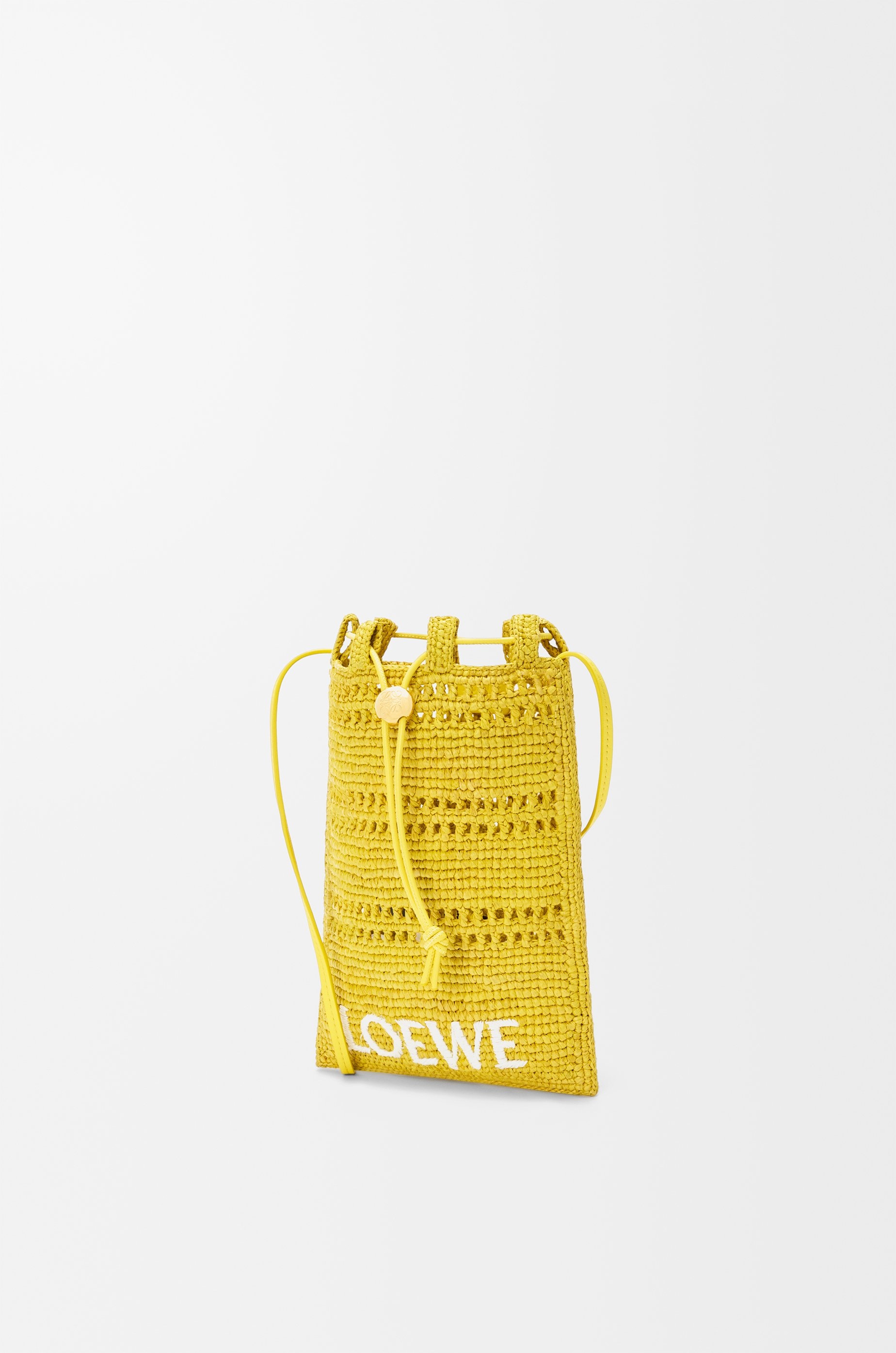 Drawstring pocket in raffia - 3