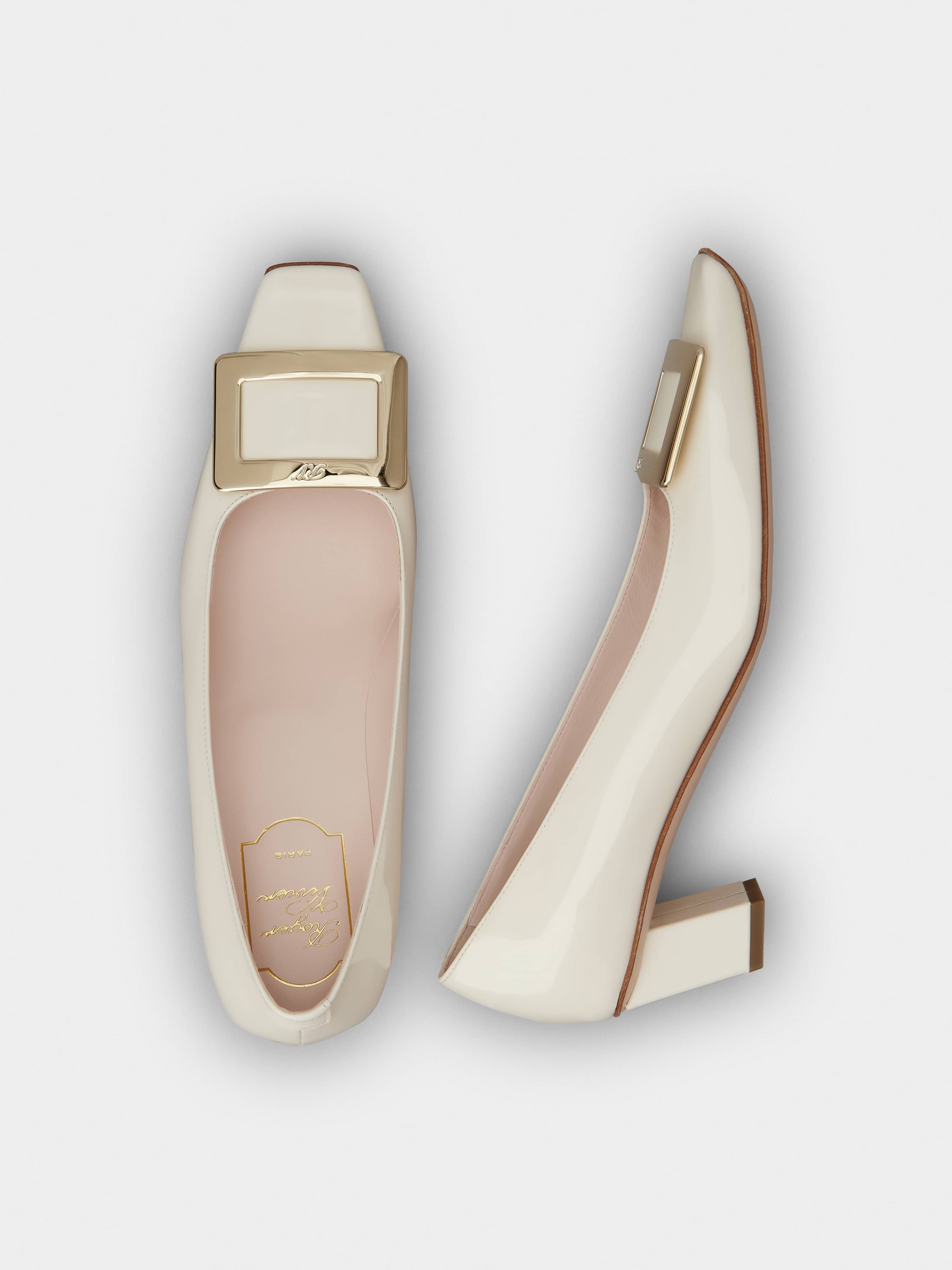 Belle Vivier Metal Buckle Pumps in Patent Leather - 4