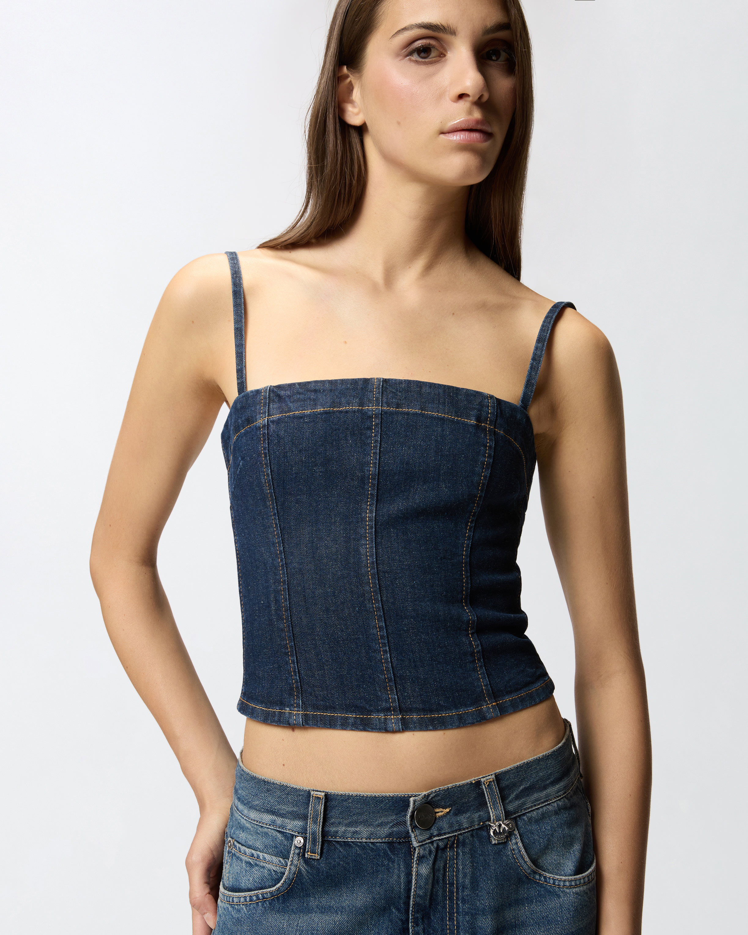 COMFORT DENIM BUSTIER TOP - 5