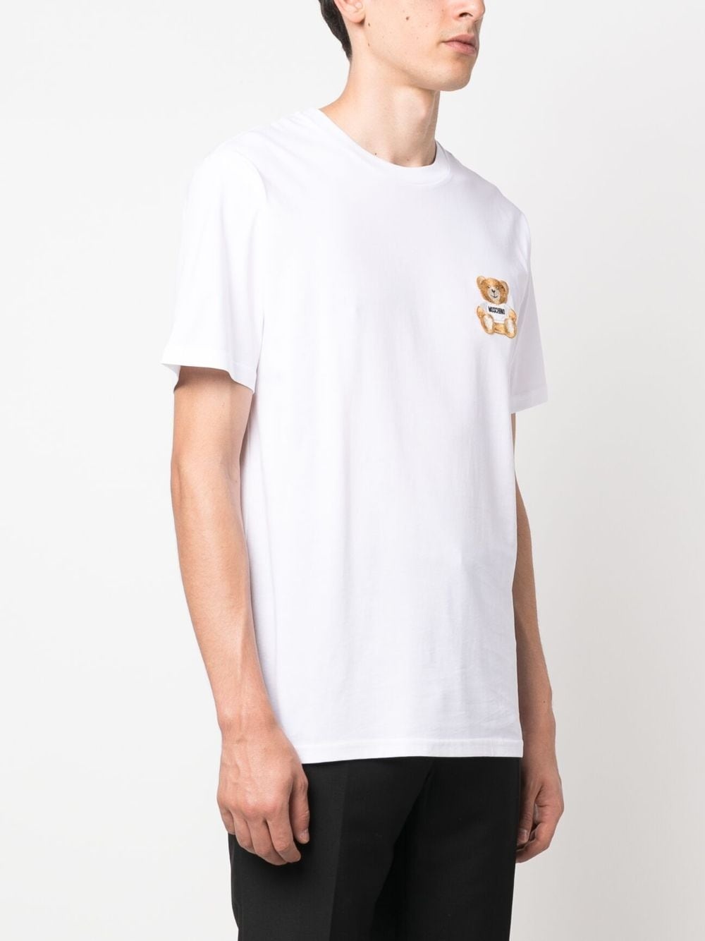 Teddy Bear-embroidered cotton T-shirt - 5