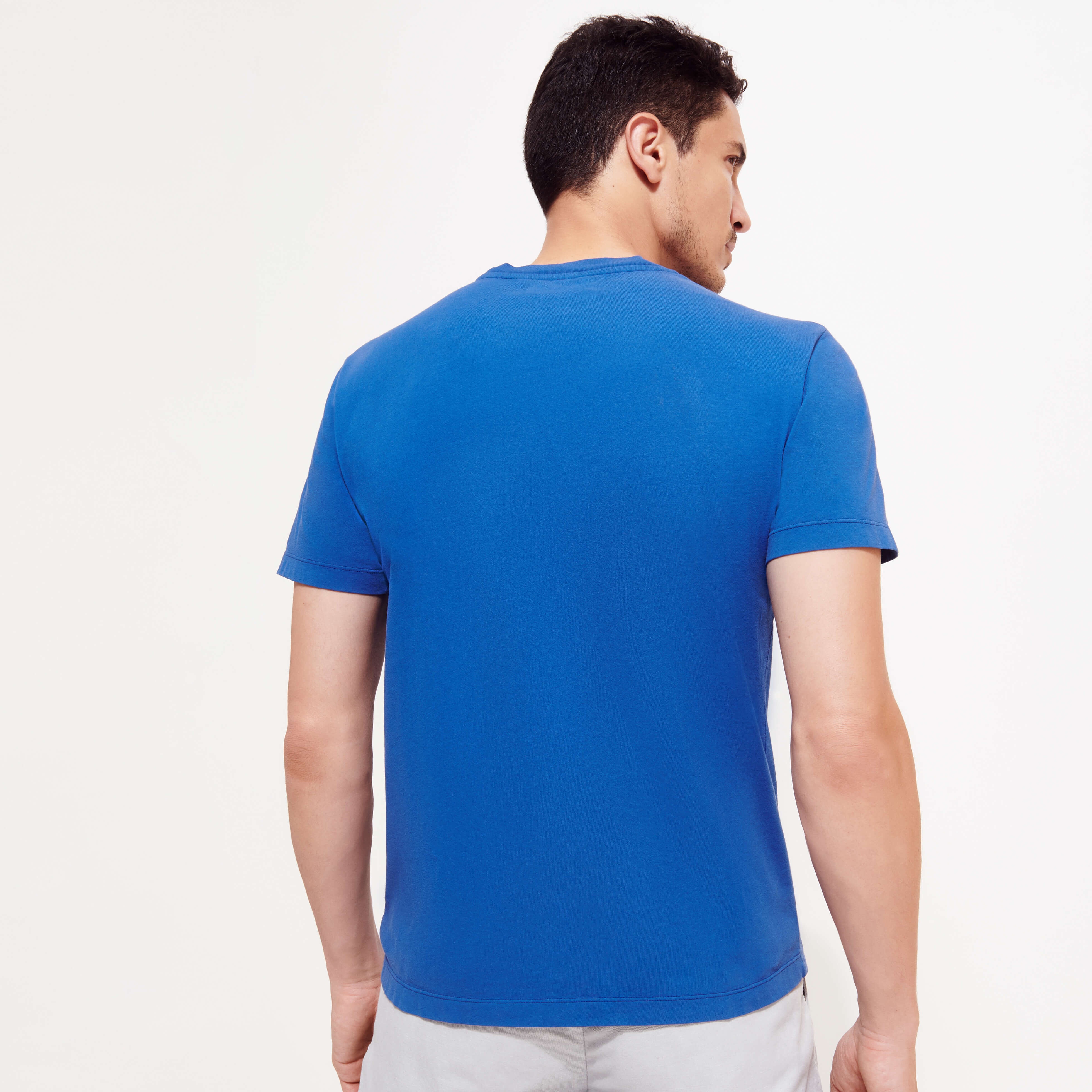 Men Cotton T-Shirt Vilebrequin Logo Flocked - 4