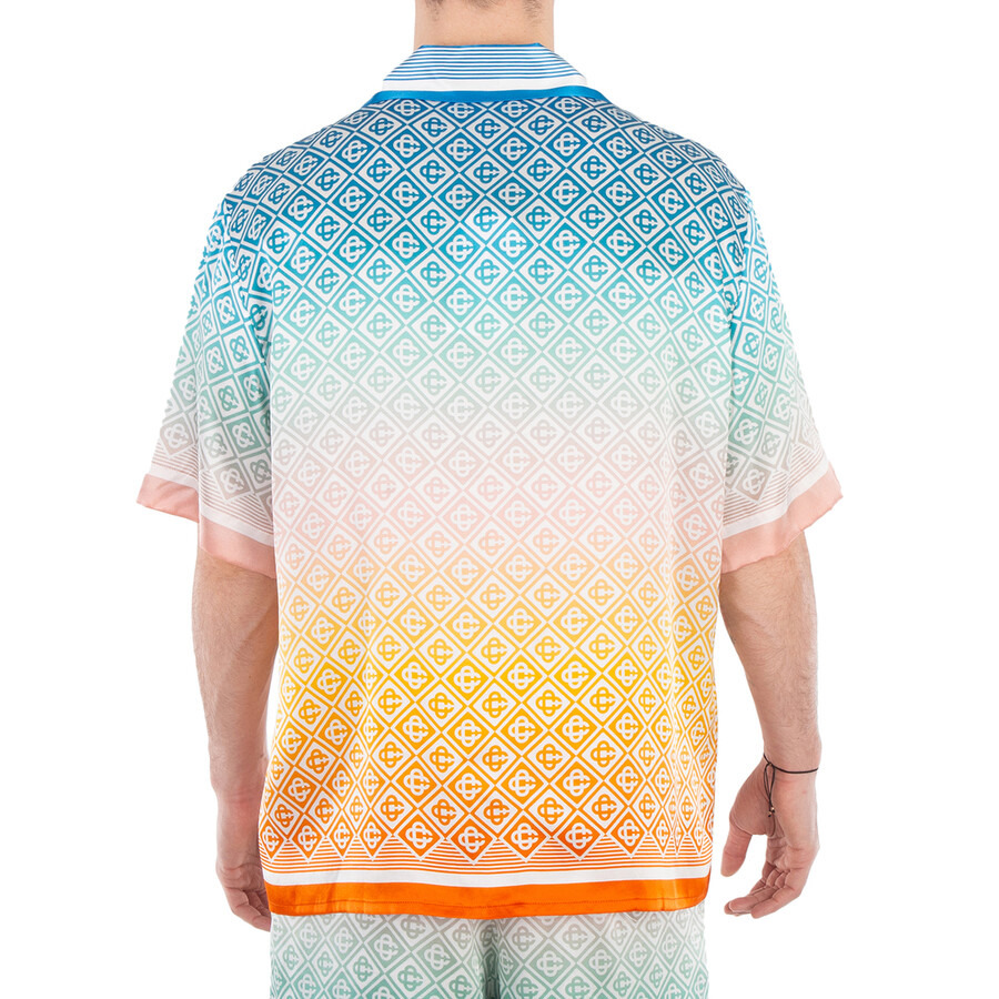 Casablanca Diamond Monogram Degrade Silk Shirt - 3