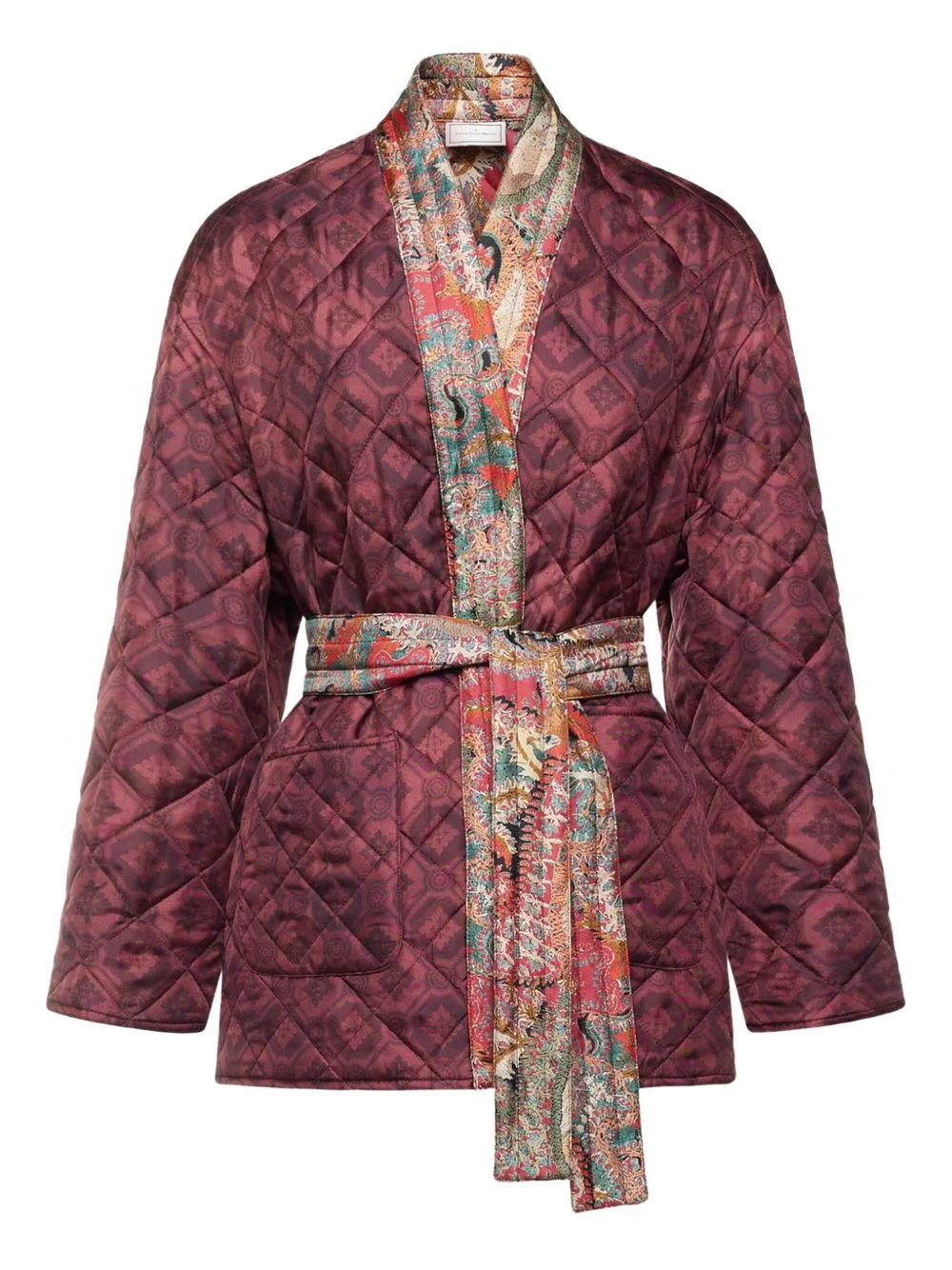 quilted patterned coat - 1