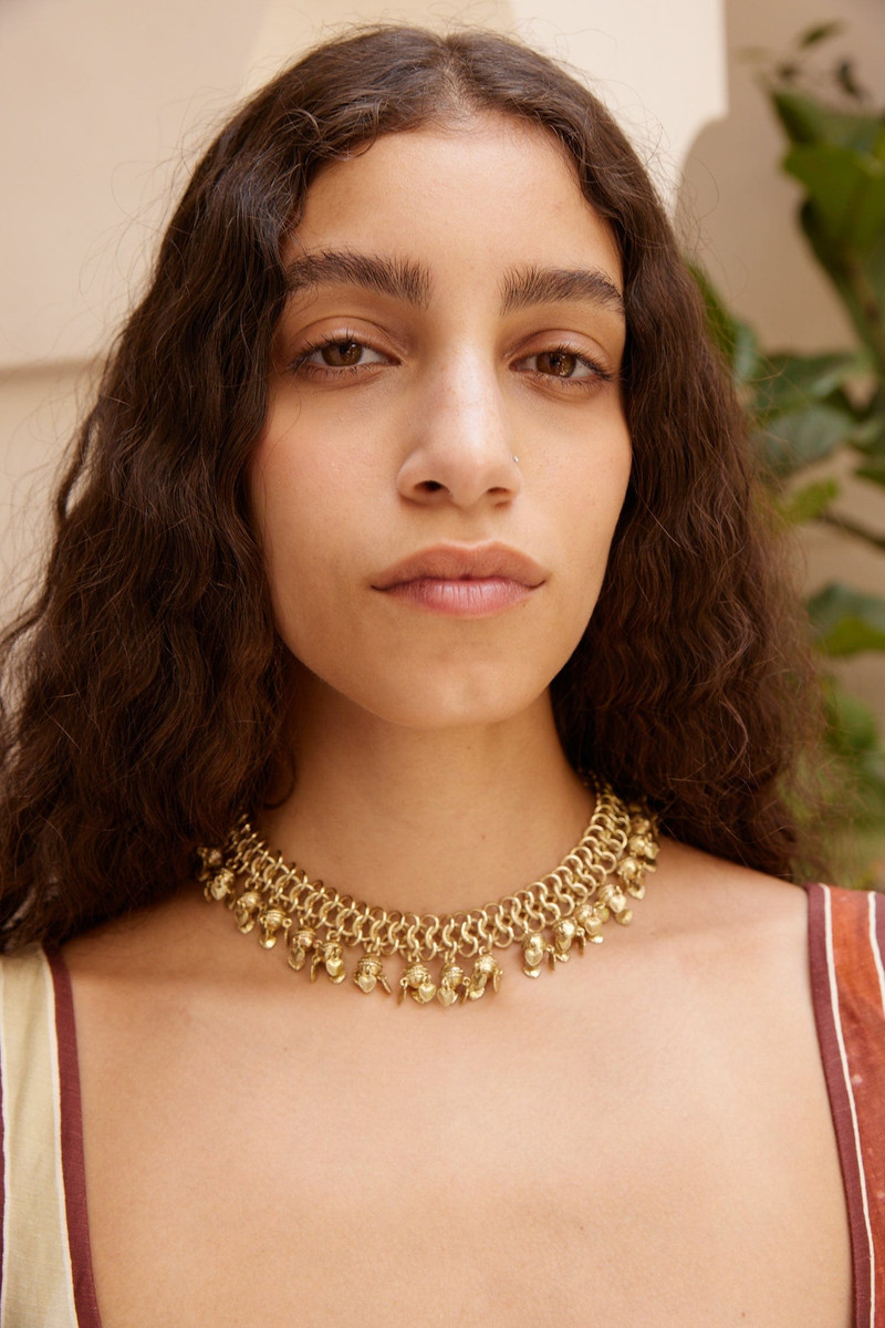 ALÉMAIS Le Jardin Heart Tassel Necklace outlook