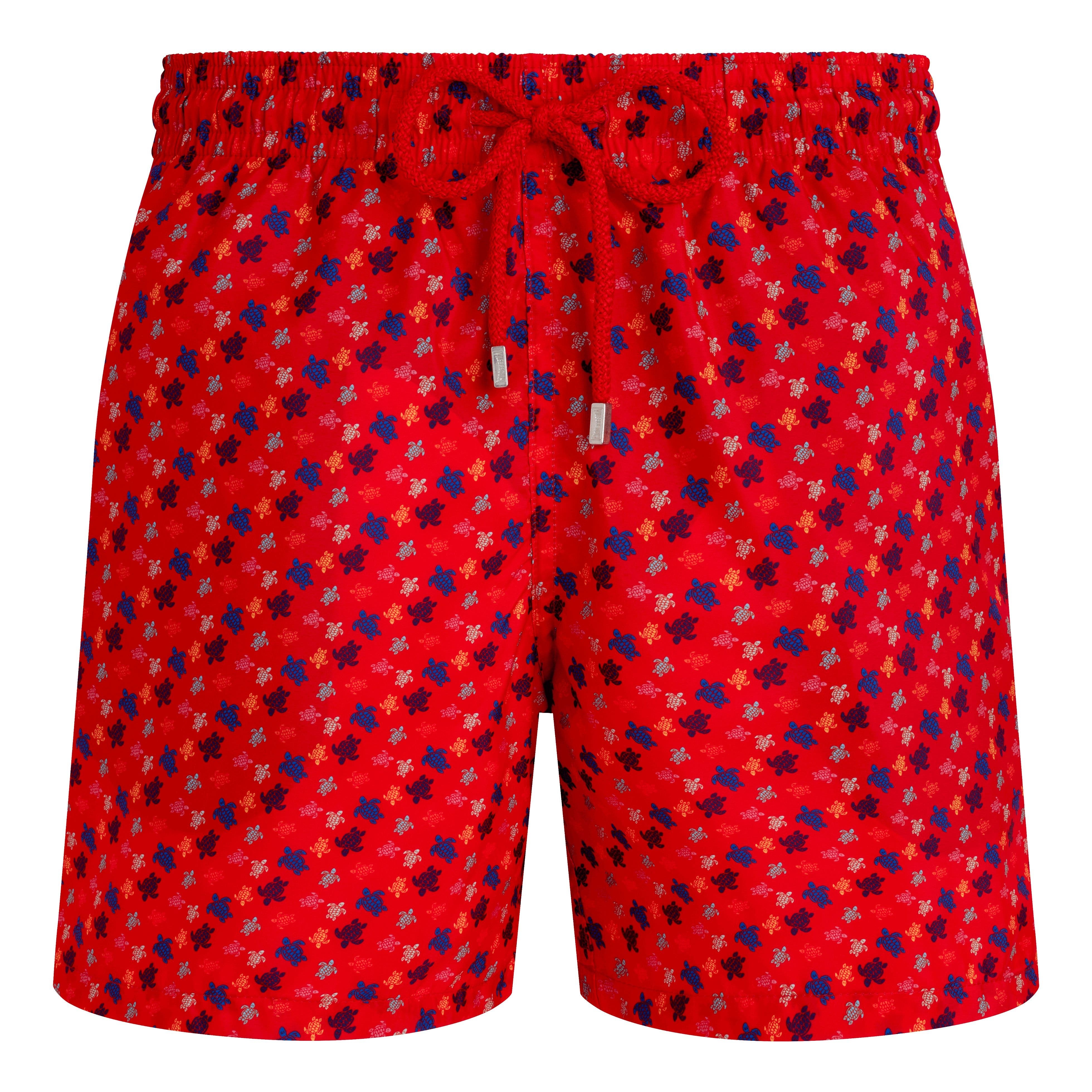 Vilebrequin Men's Micro Ronde Des Tortues Rainbow Light Fabric Swim Shorts in Coquelicot at Nordstro - 3
