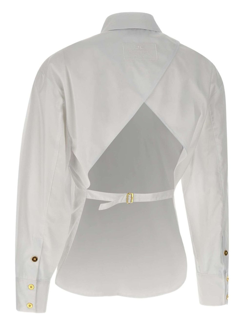 ELISABETTA FRANCHI balloon-sleeve bow-detail shirt outlook