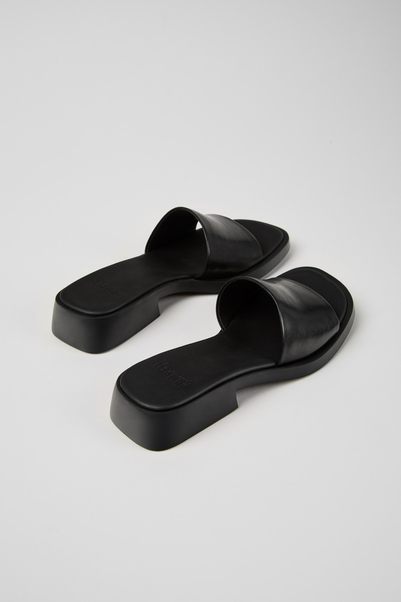 CAMPERLAB Black Leather Sandals for Women. outlook